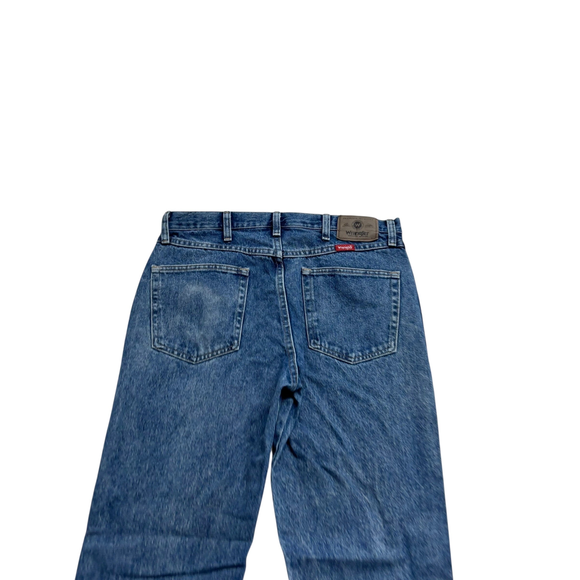 Wrangler Jeans W34 L30 Mens Mid Blue Regular Straight Fit Denim (F)