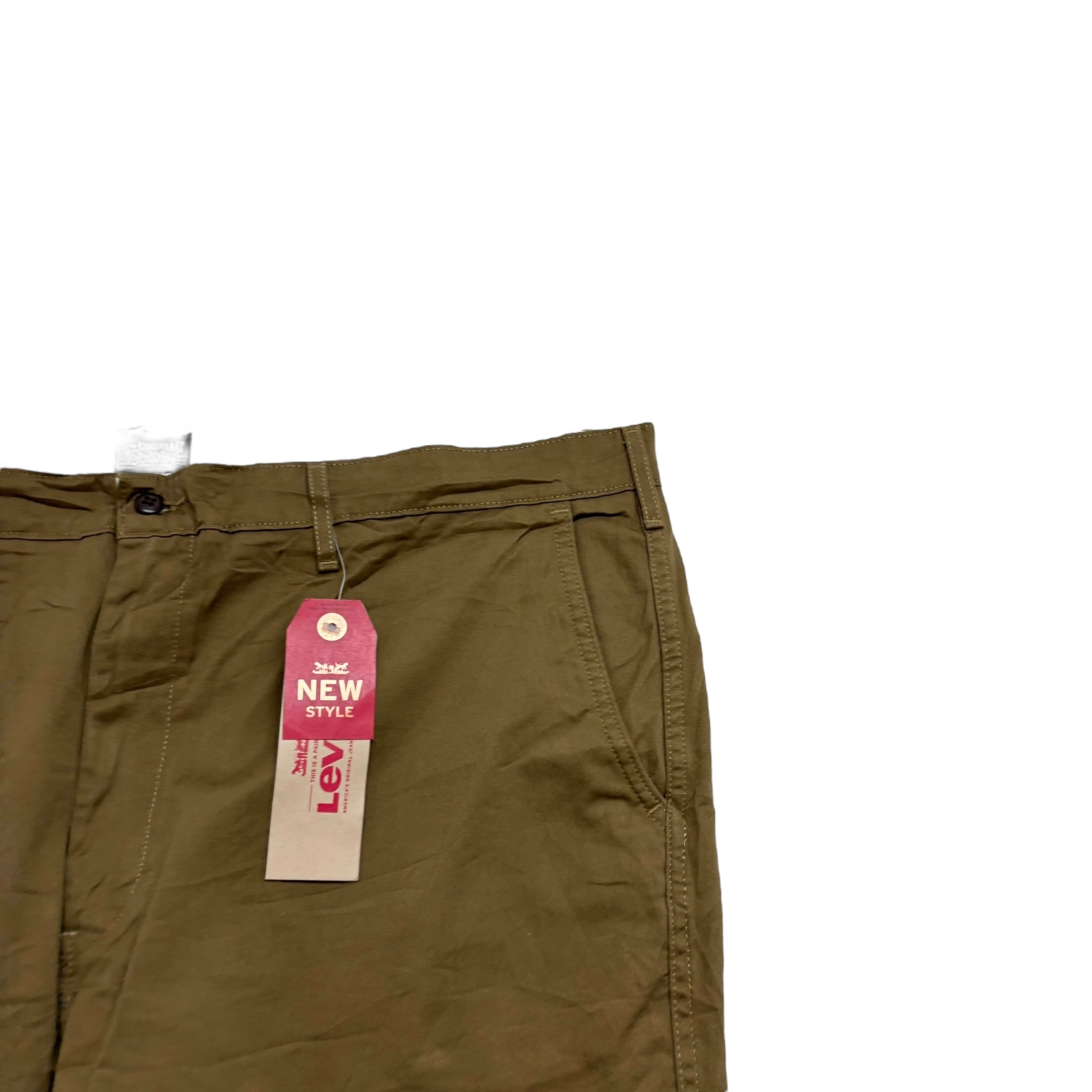 Levis 541 Trousers W42 L32 Mens Khaki Athletic Tapered Fit Stretch Pants (E)