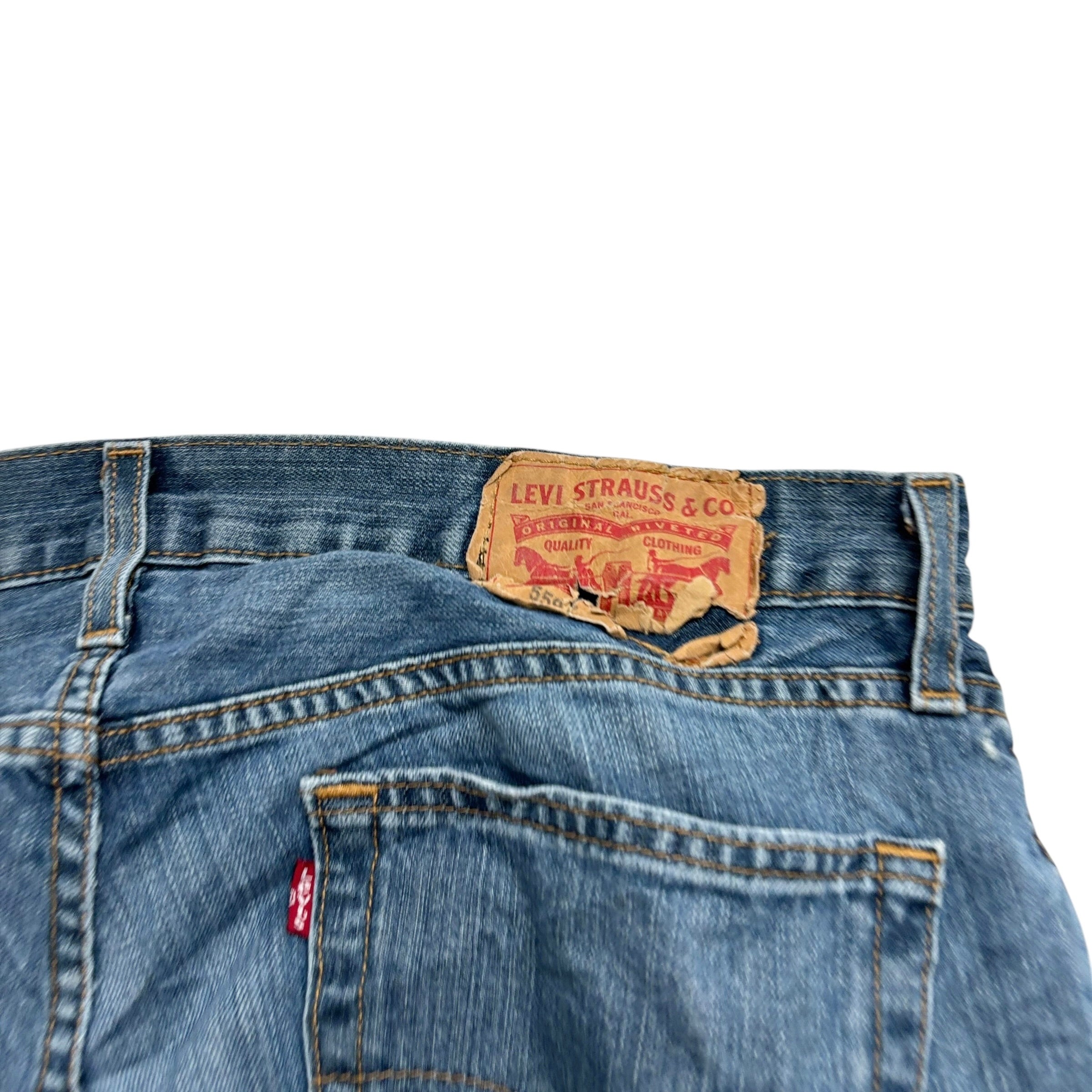 Levis 559 Jeans W34 L34 Mens Blue Relaxed Straight Fit Denim