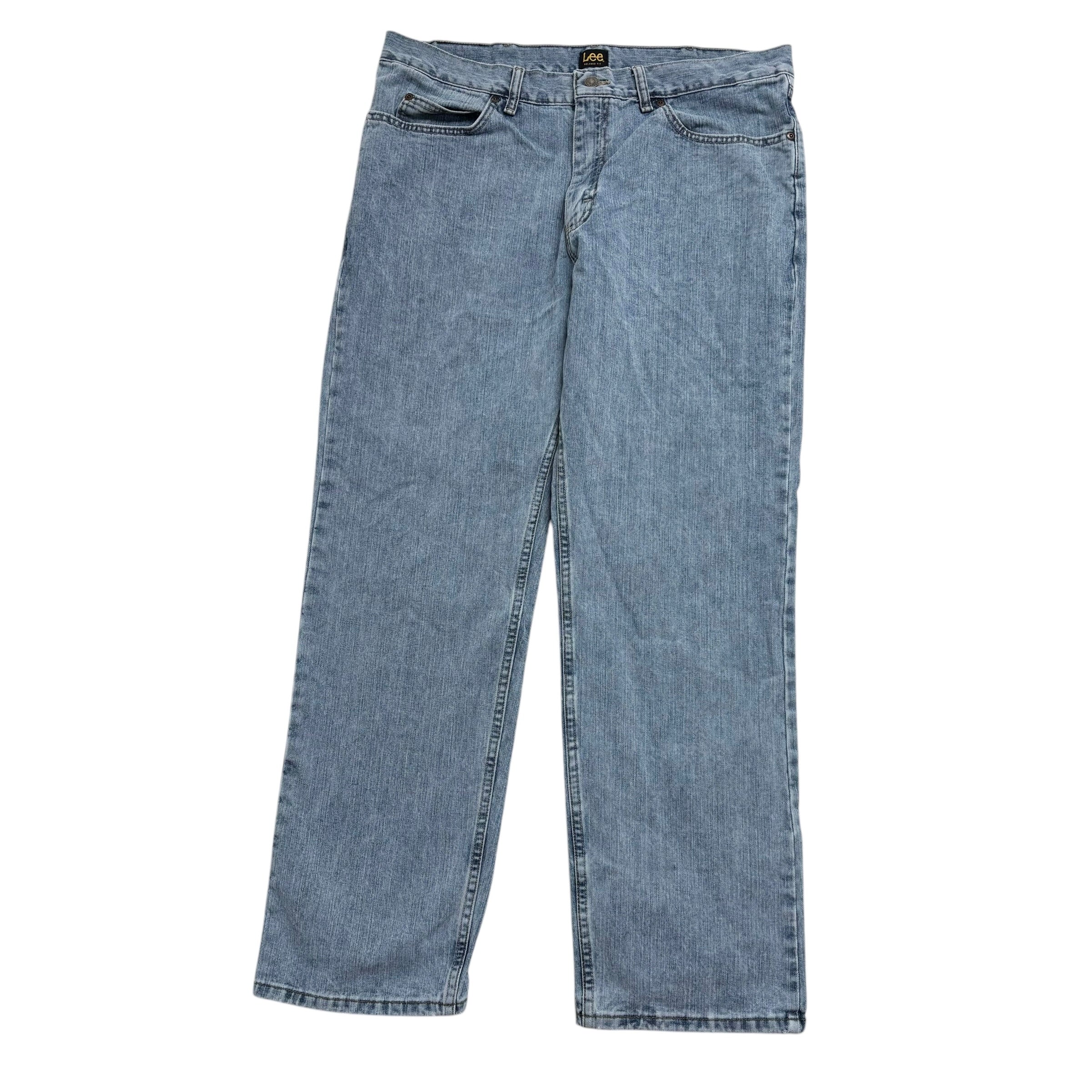 Lee Jeans W38 L32 Mens Light Blue Baggy Relaxed Straight Fit Denim