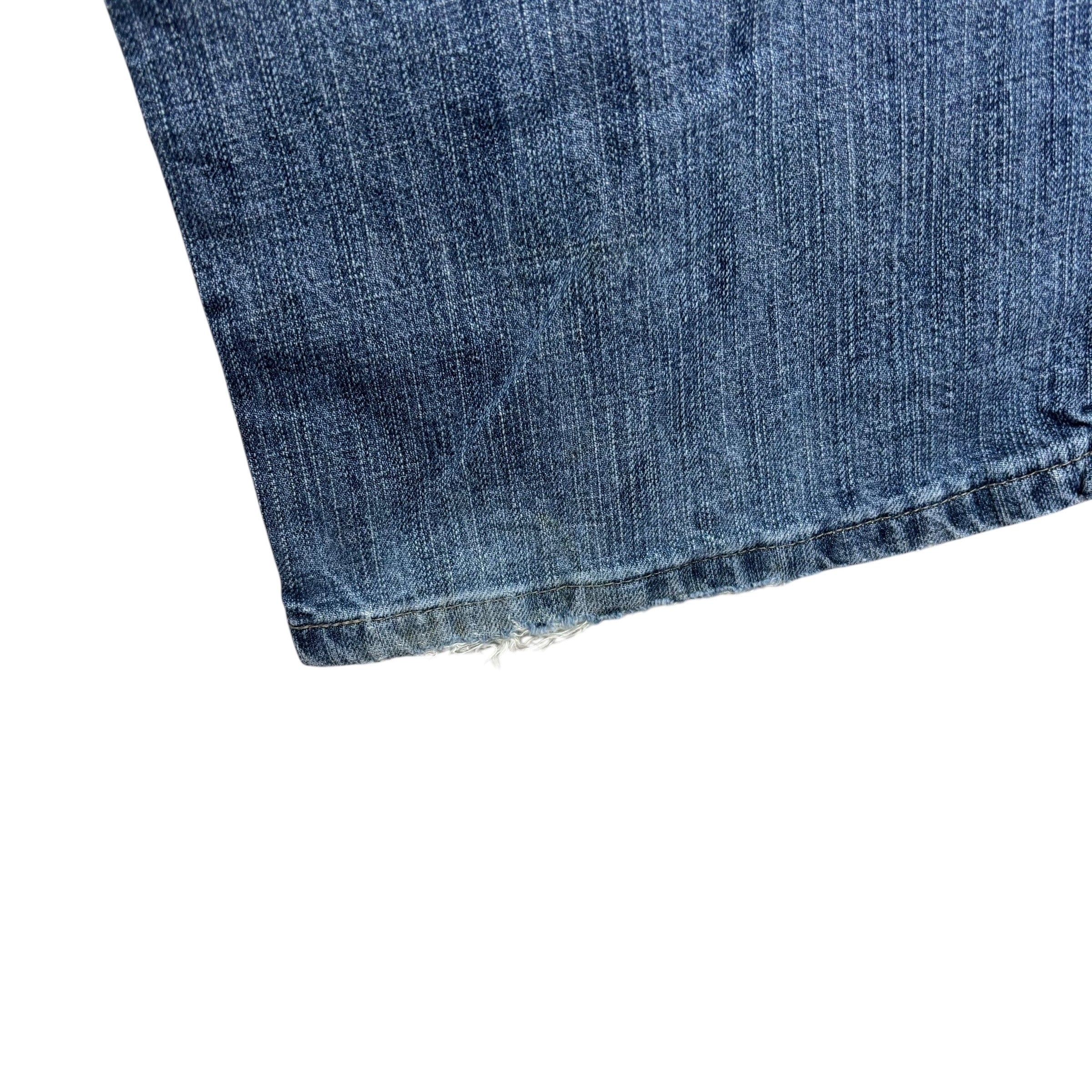 Wrangler Jeans W42 L32 Mens Mid Blue Relaxed Bootcut Fit Vintage Denim (F)