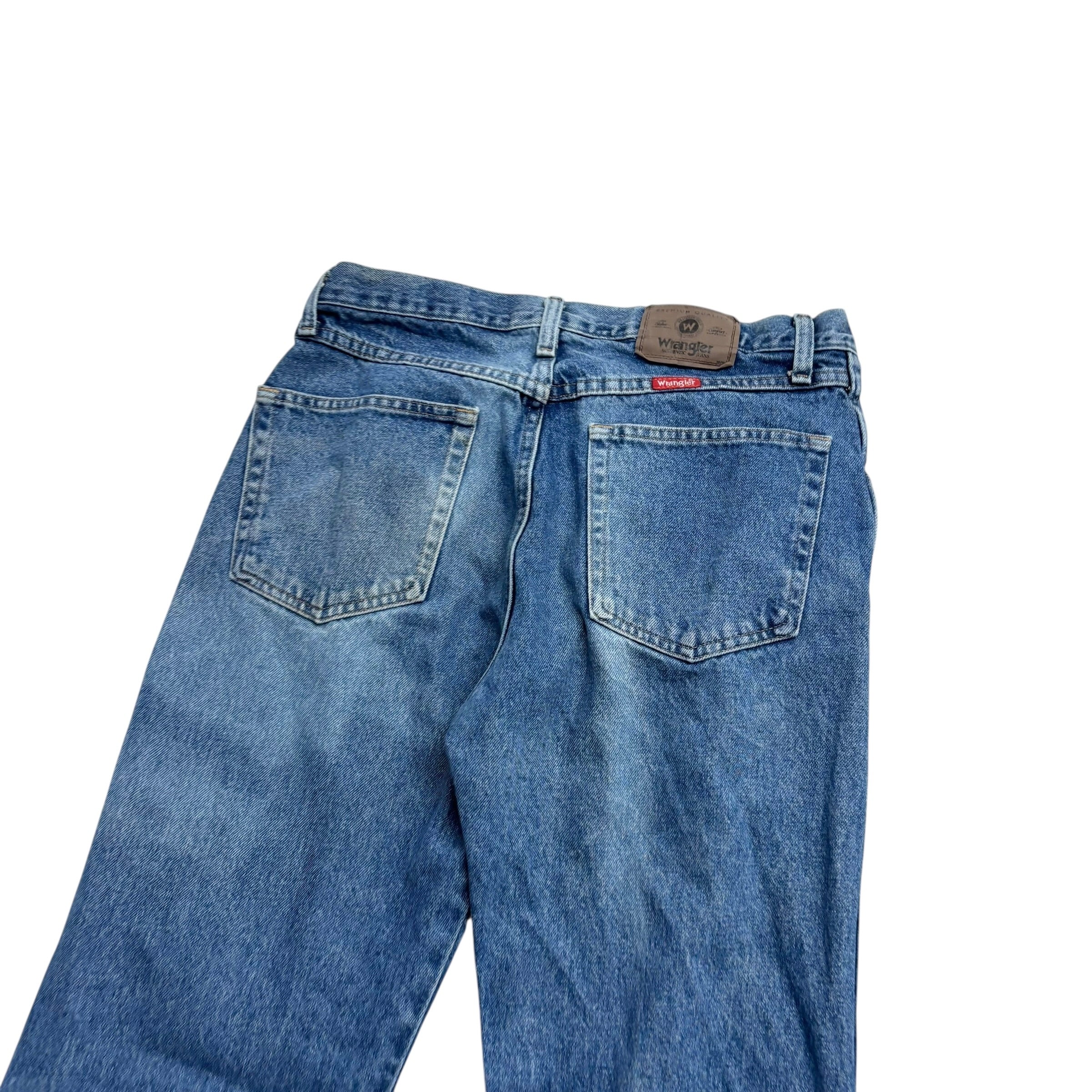 Wrangler Jeans W33 L32 Mens Mid Blue Regular Straight Fit Denim