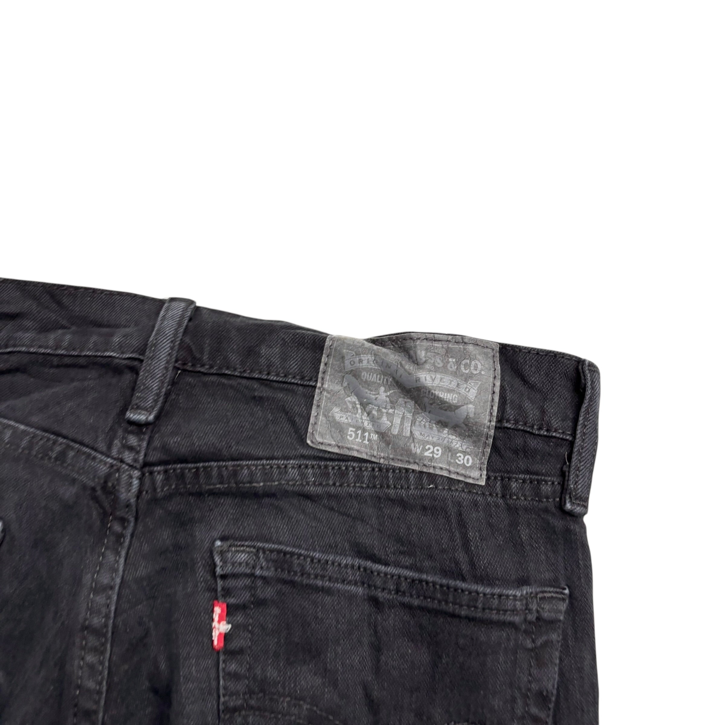 Levis 511 Jeans W29 L30 Mens Navy Blue Slim Fit Stretch Denim