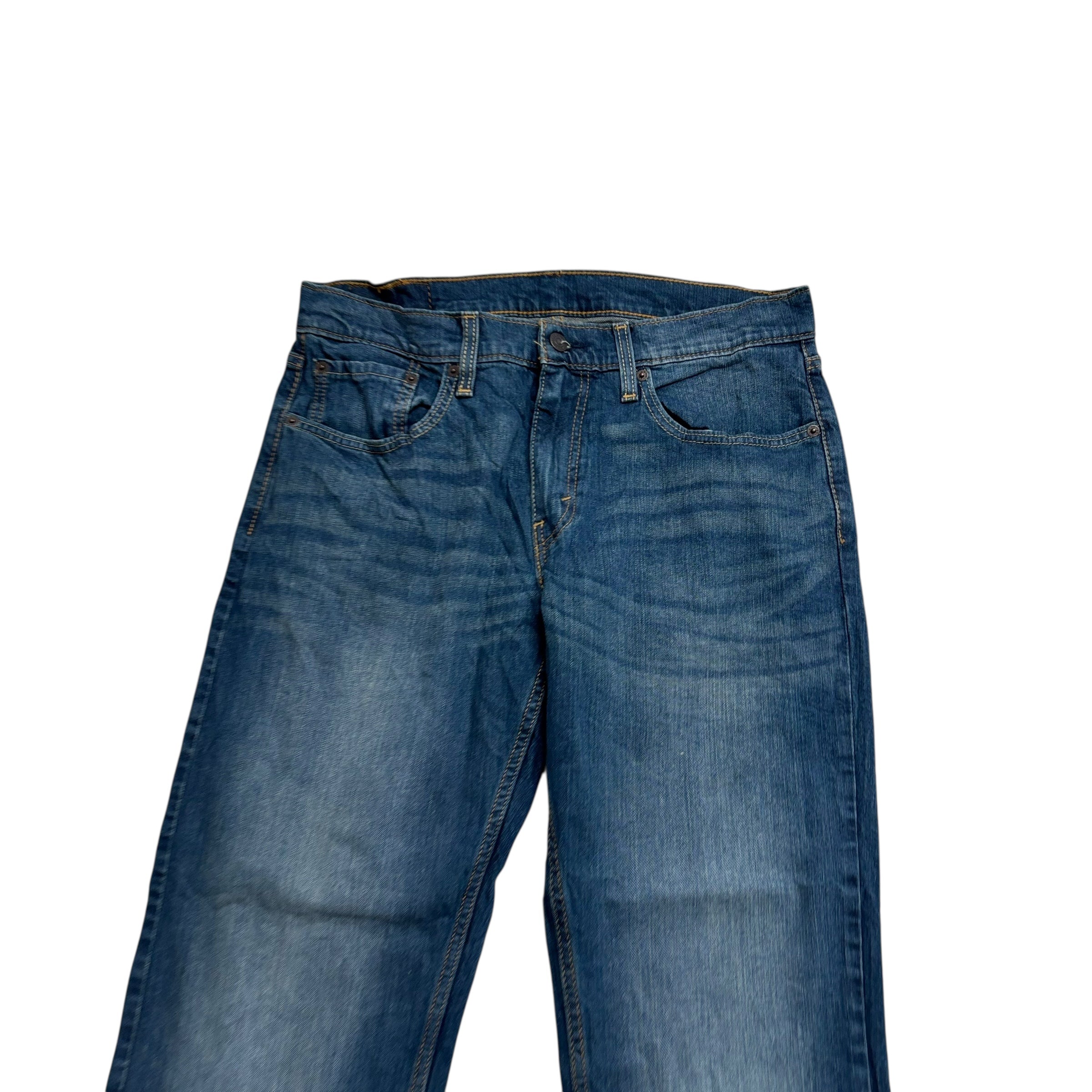 Levis 559 Jeans W32 L30 Mens Dark Blue Relaxed Straight Fit Stretch Denim (E)