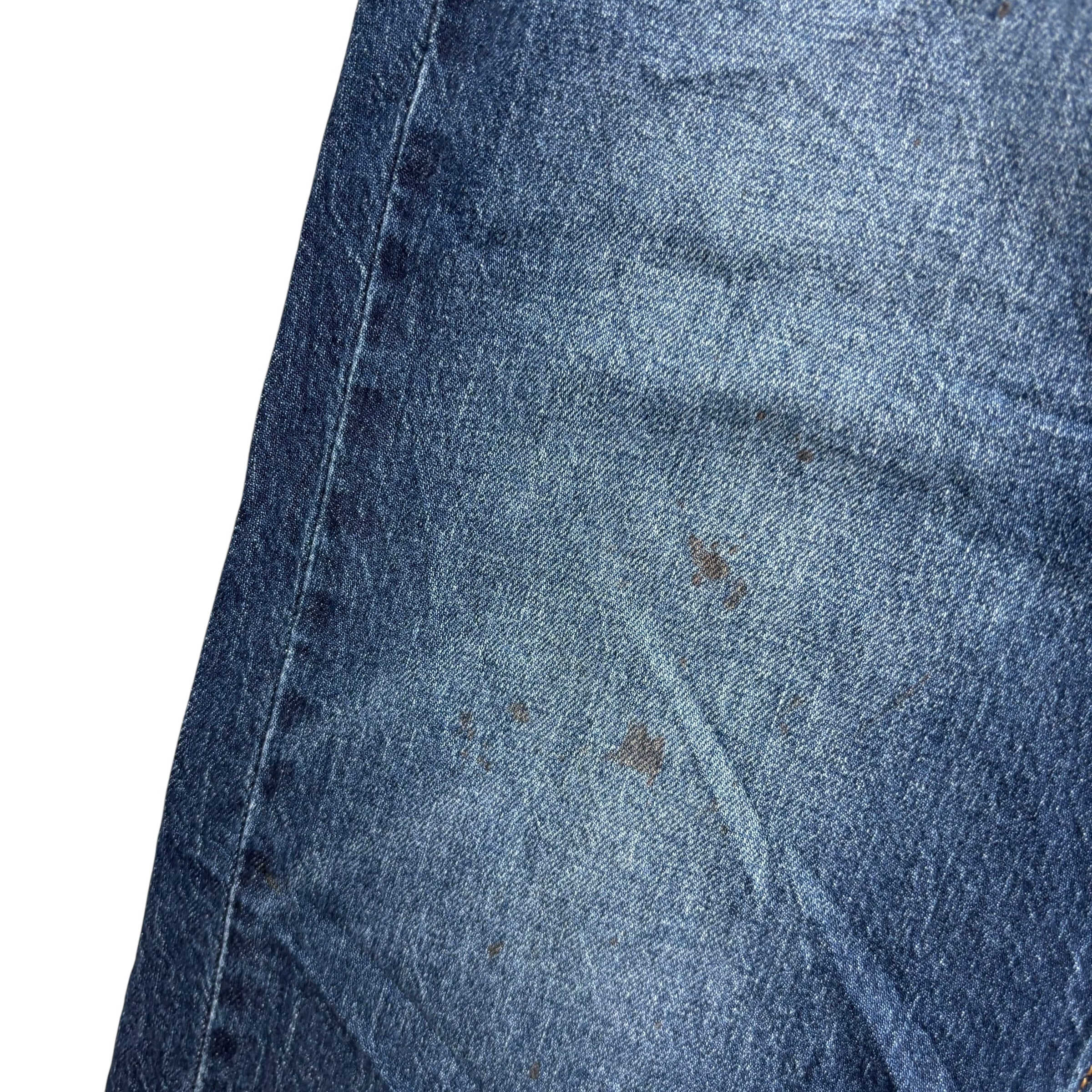 Levis 541 Jeans W32 L32 Mens Mid Blue Athletic Tapered Fit Stretch Denim (F)