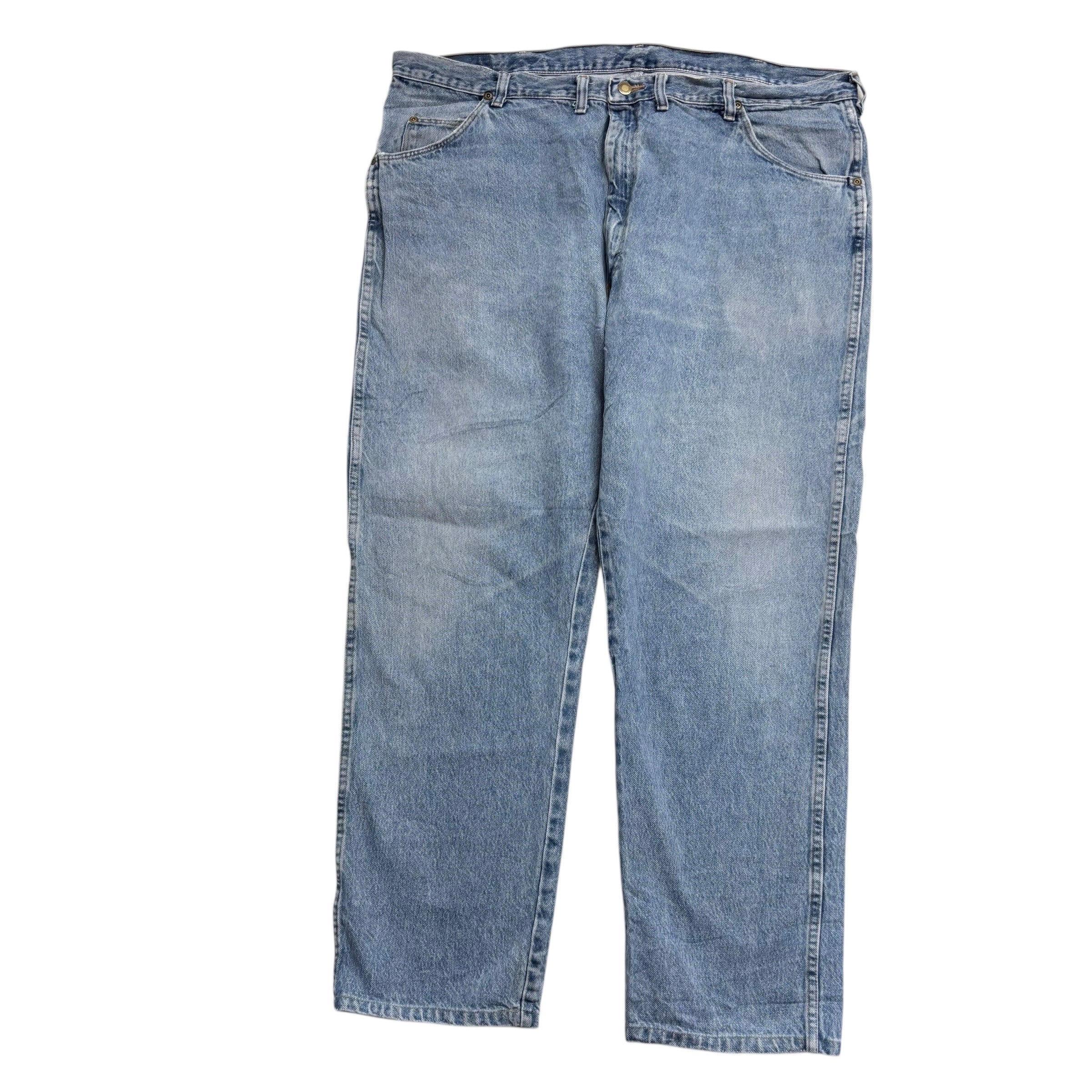 Wrangler Jeans W44 L30 Mens Light Blue Regular Straight Fit Vintage Denim