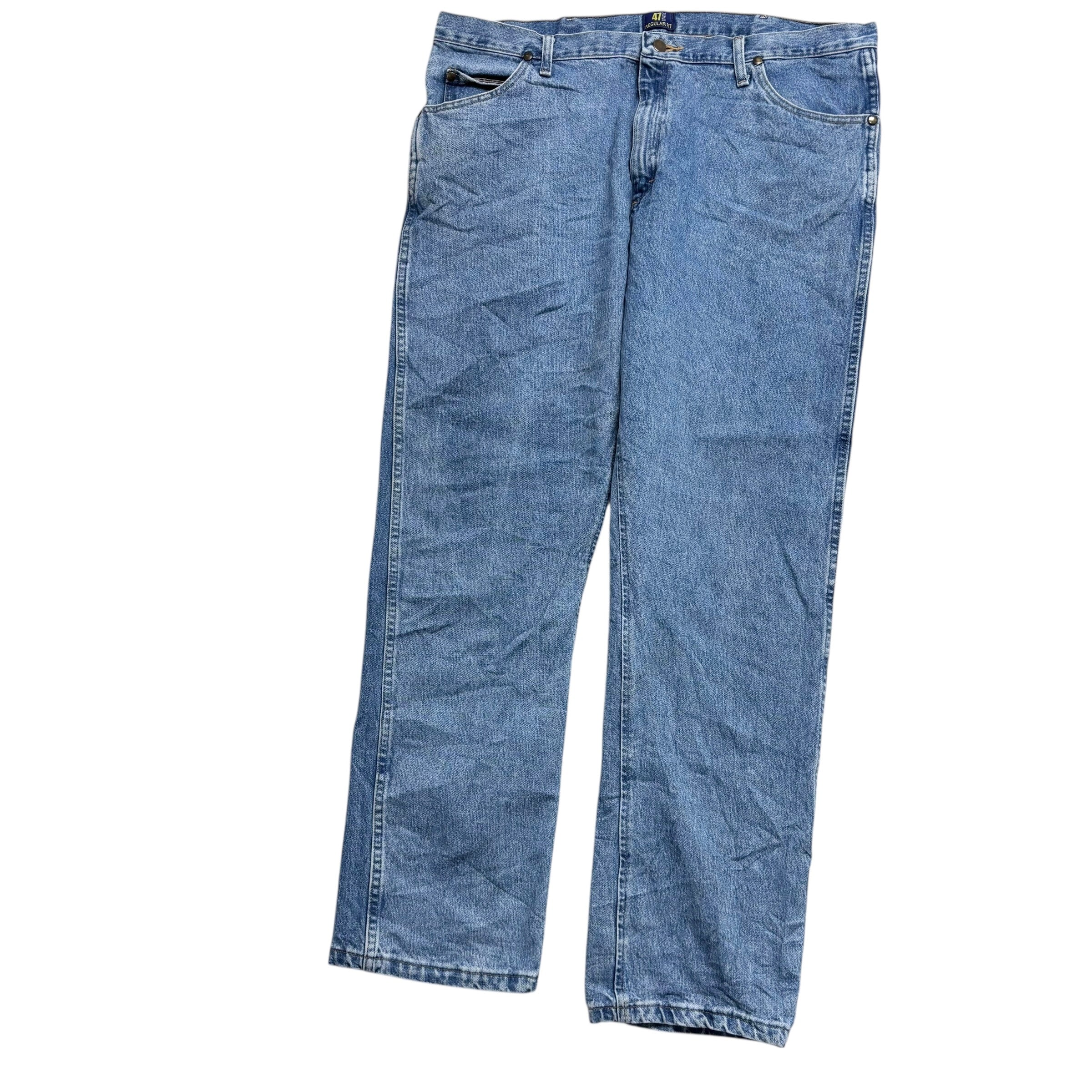 Wrangler Jeans Cowboy Cut W40 L32 Mens Light Blue 47MWZ Regular Fit Denim (E)