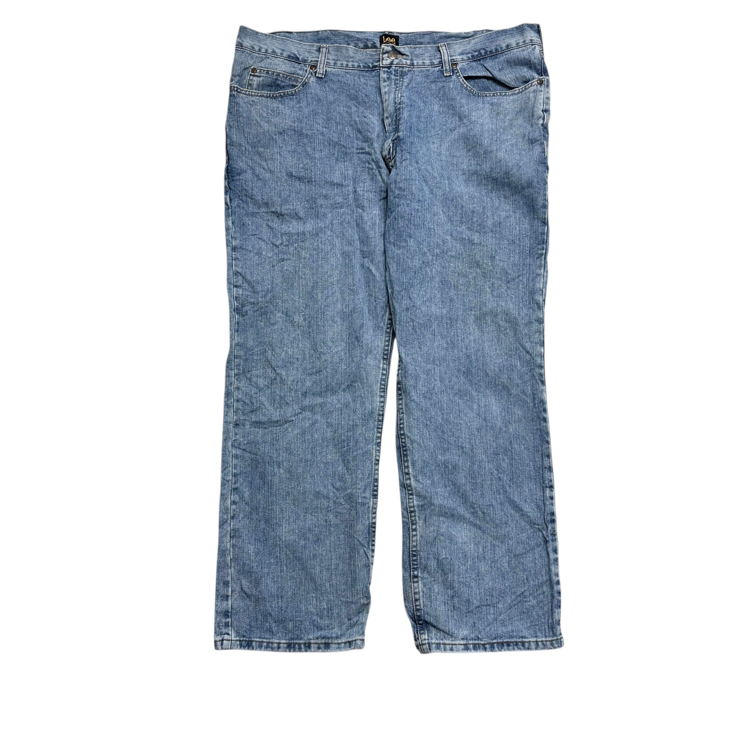 Lee Jeans W42 L30 Mens Light Blue Baggy Relaxed Straight Fit Denim (E)