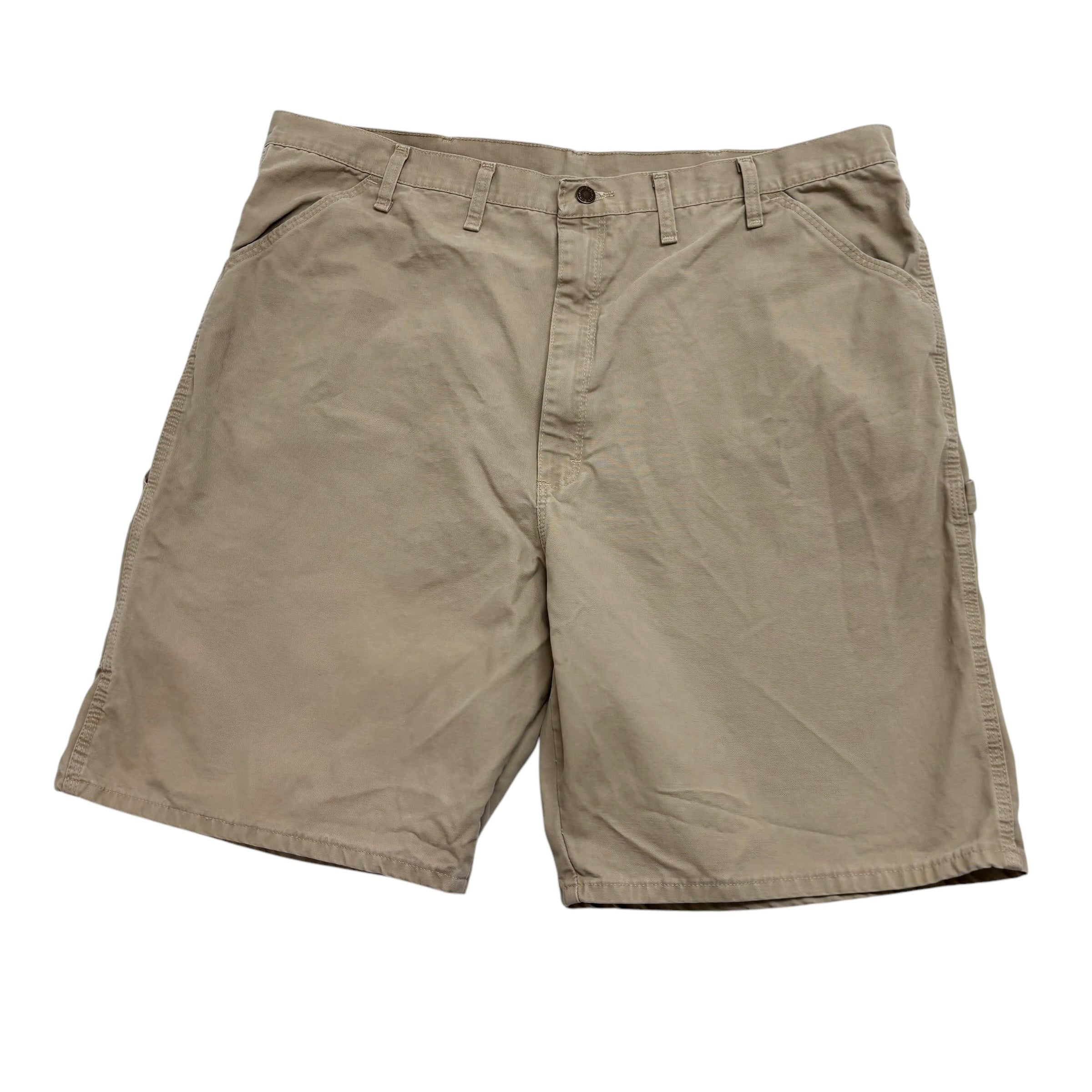 Wrangler Baggy Jorts W42 Mens Beige Canvas Shorts Relaxed Carpenter