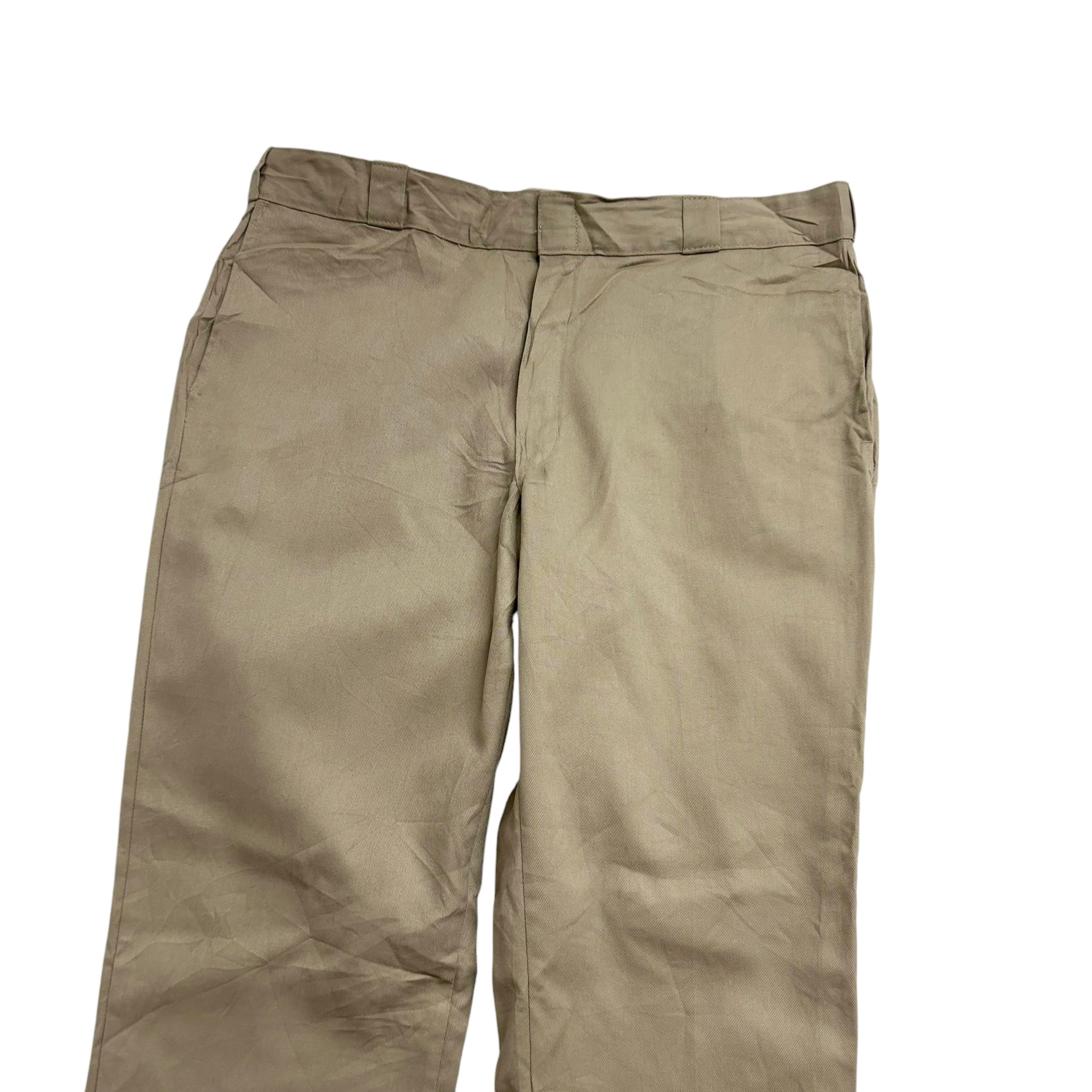 Dickies 874 Trousers W40 L30 Mens Beige Pants Original Straight Fit Workwear