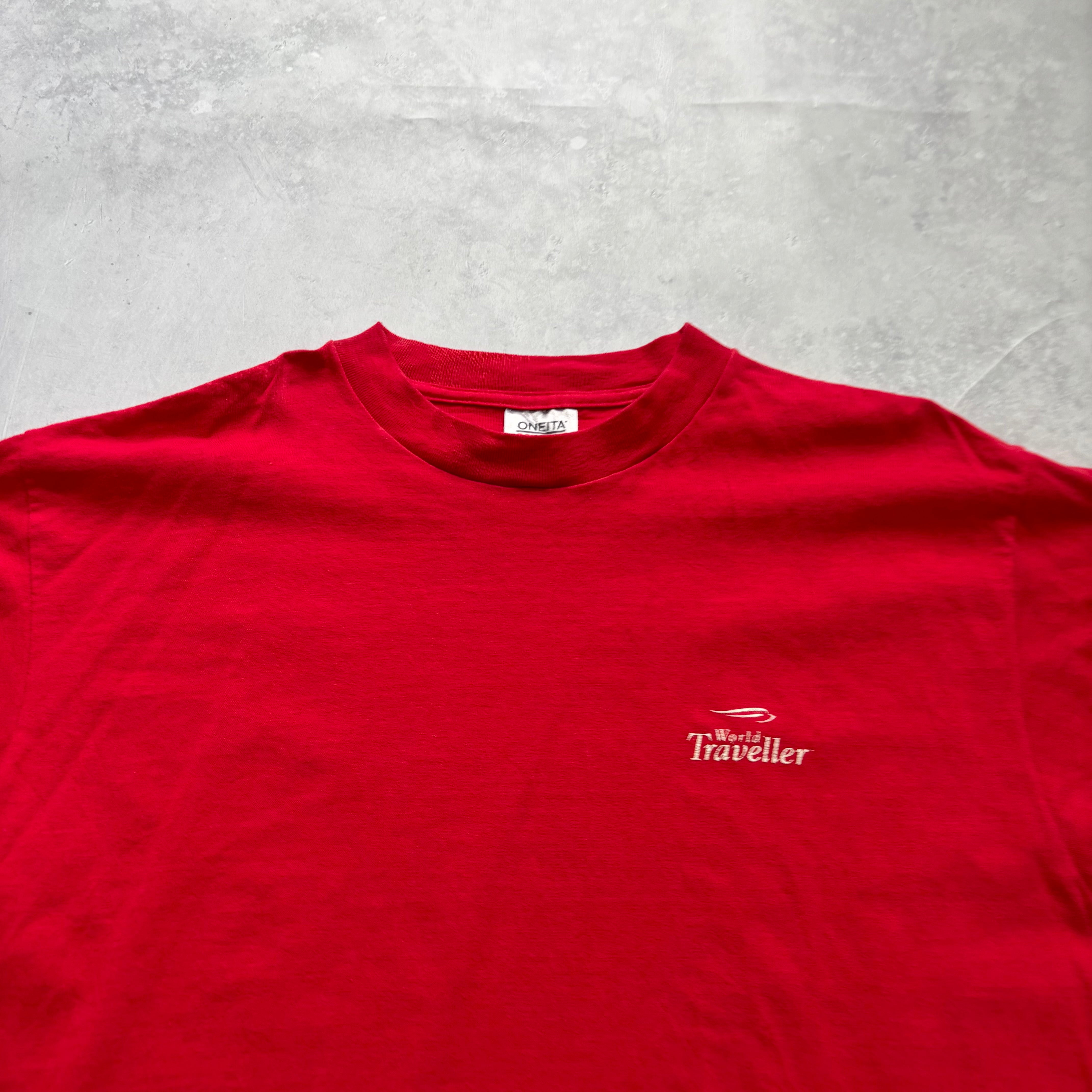 Vintage T Shirt Mens Large Red Single Stitch Graphic Print 90s USA (E)