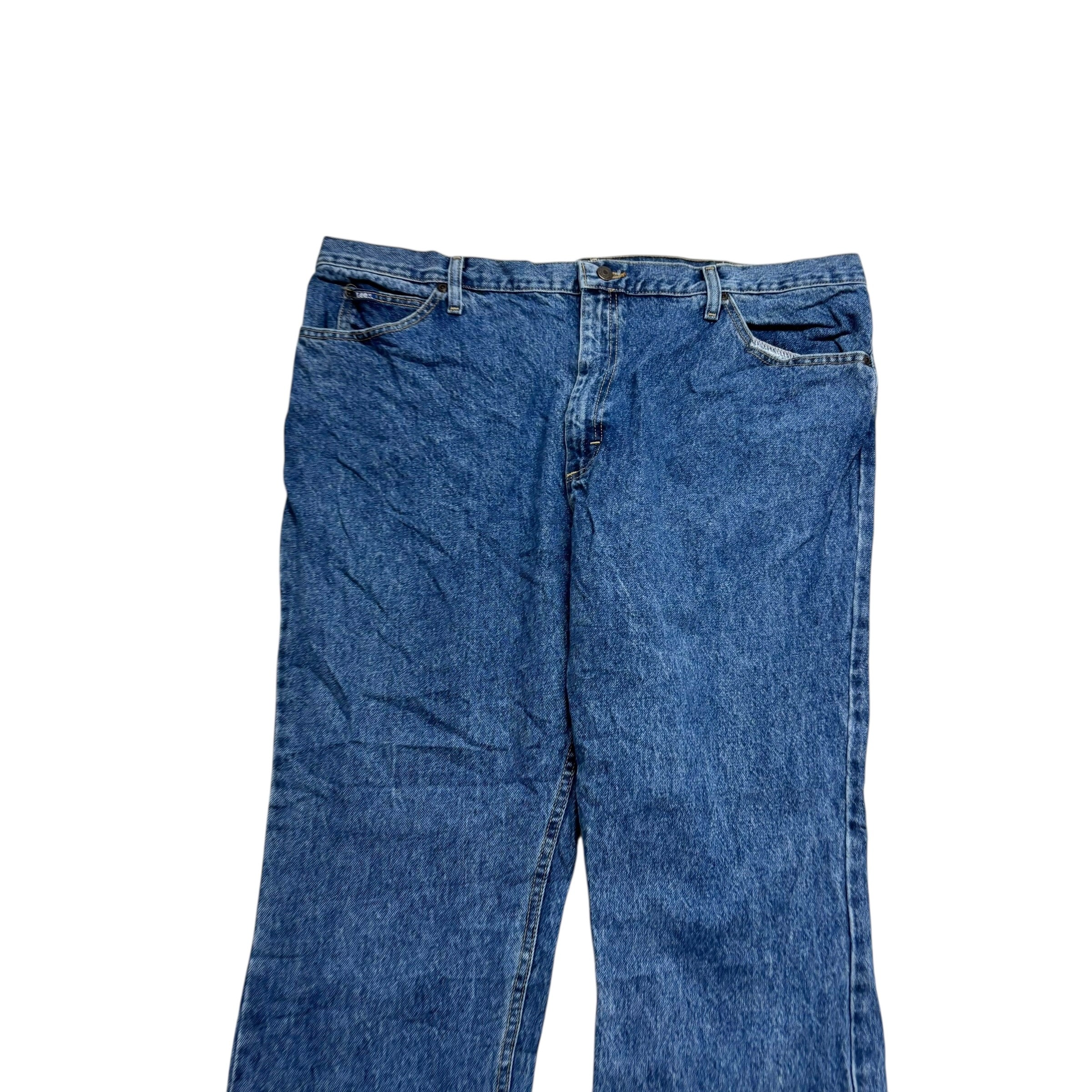Lee Jeans W42 L30 Mens Mid Blue Regular Straight Fit Vintage Denim (E)