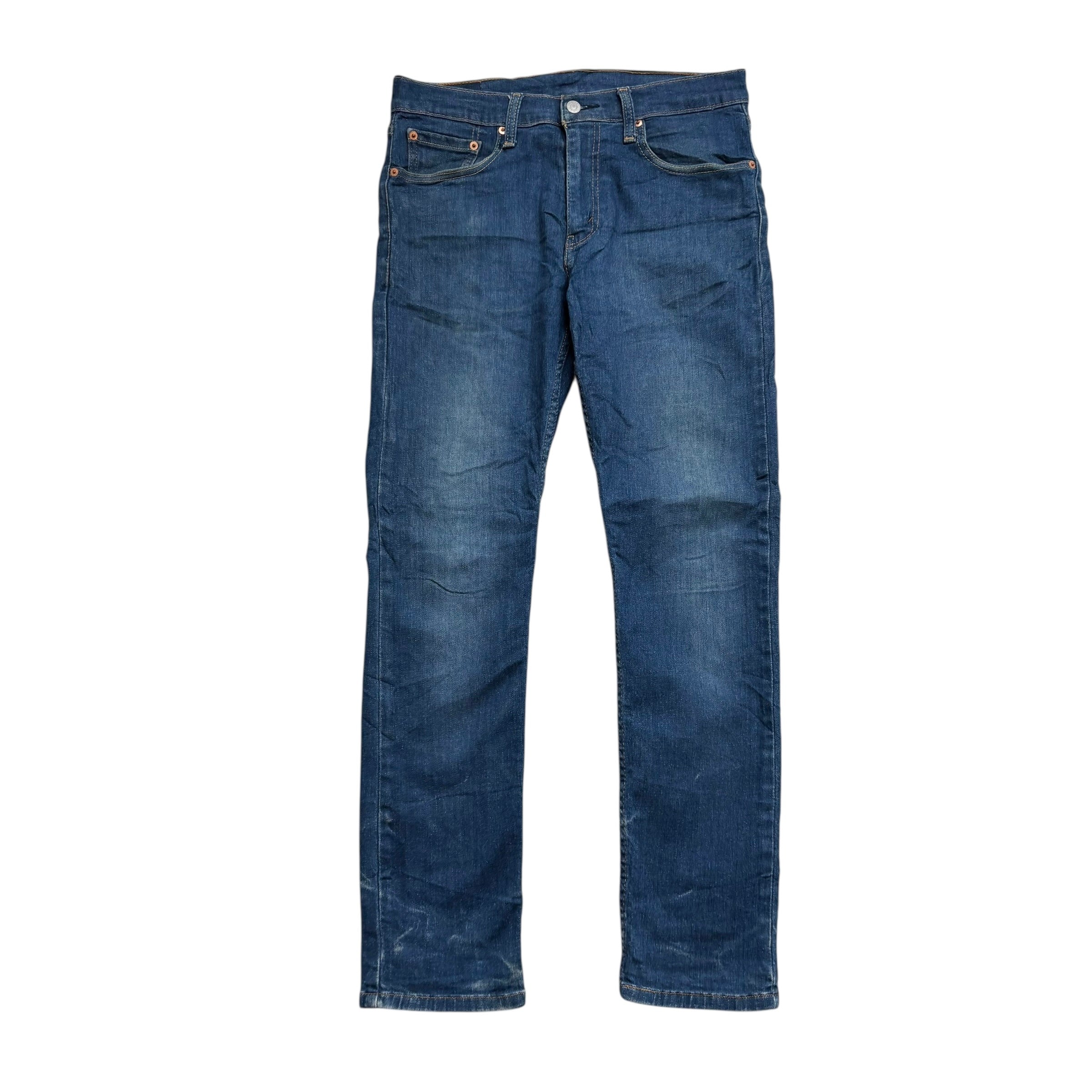 Levis 502 Jeans W31 L32 Mens Dark Blue Regular Tapered Fit Stretch Denim