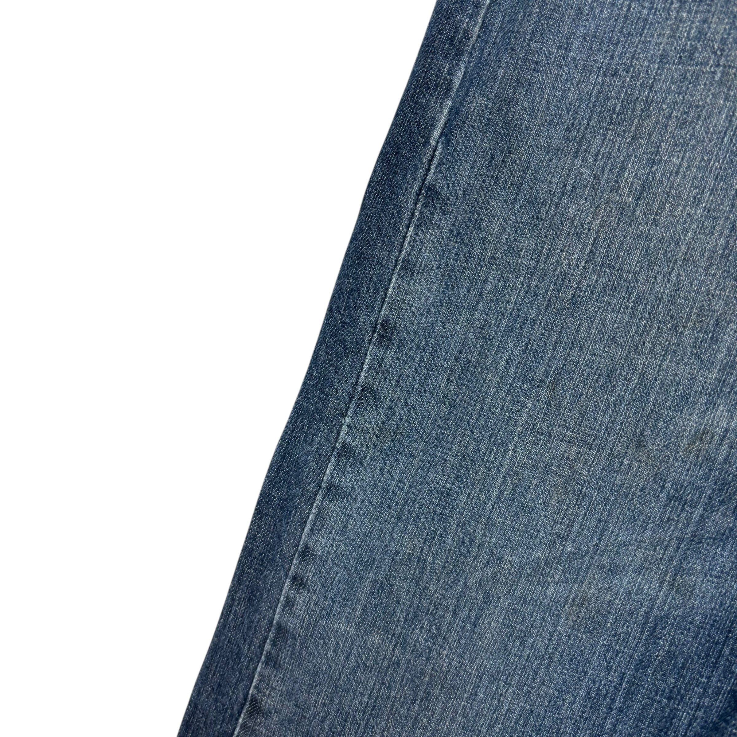 Levis 505 Jeans W36 L30 Mens Dark Blue Regular Straight Fit Vintage Denim