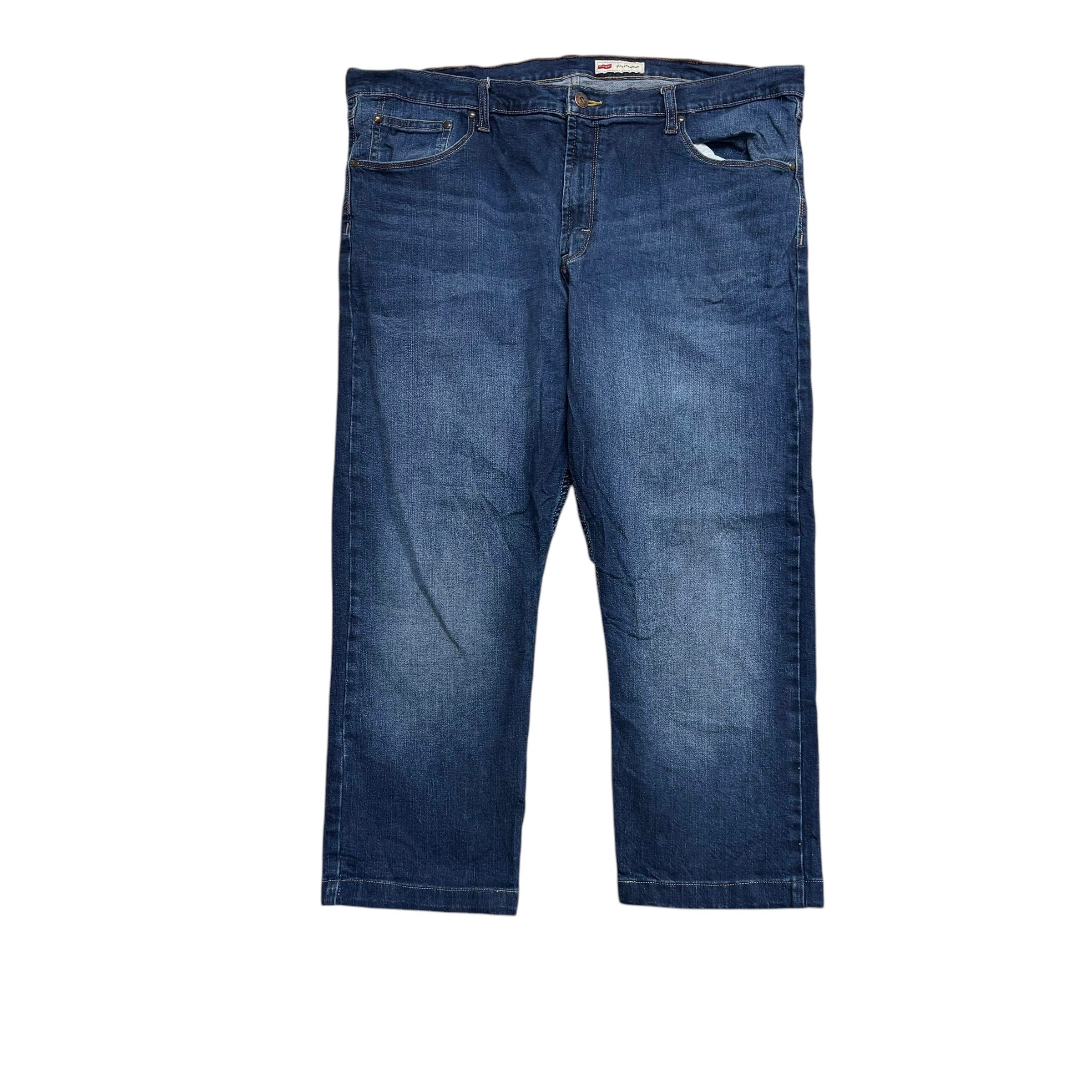 Wrangler Jeans W42 L25 Mens Mid Blue Slim Straight Fit Stretch Denim (E)