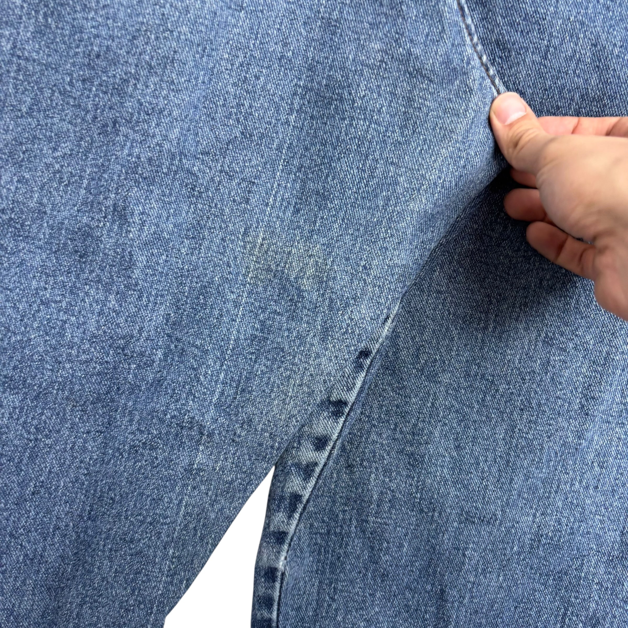 Wrangler Jeans W36 L30 Mens Mid Blue Relaxed Tapered Fit Vintage Denim (F)