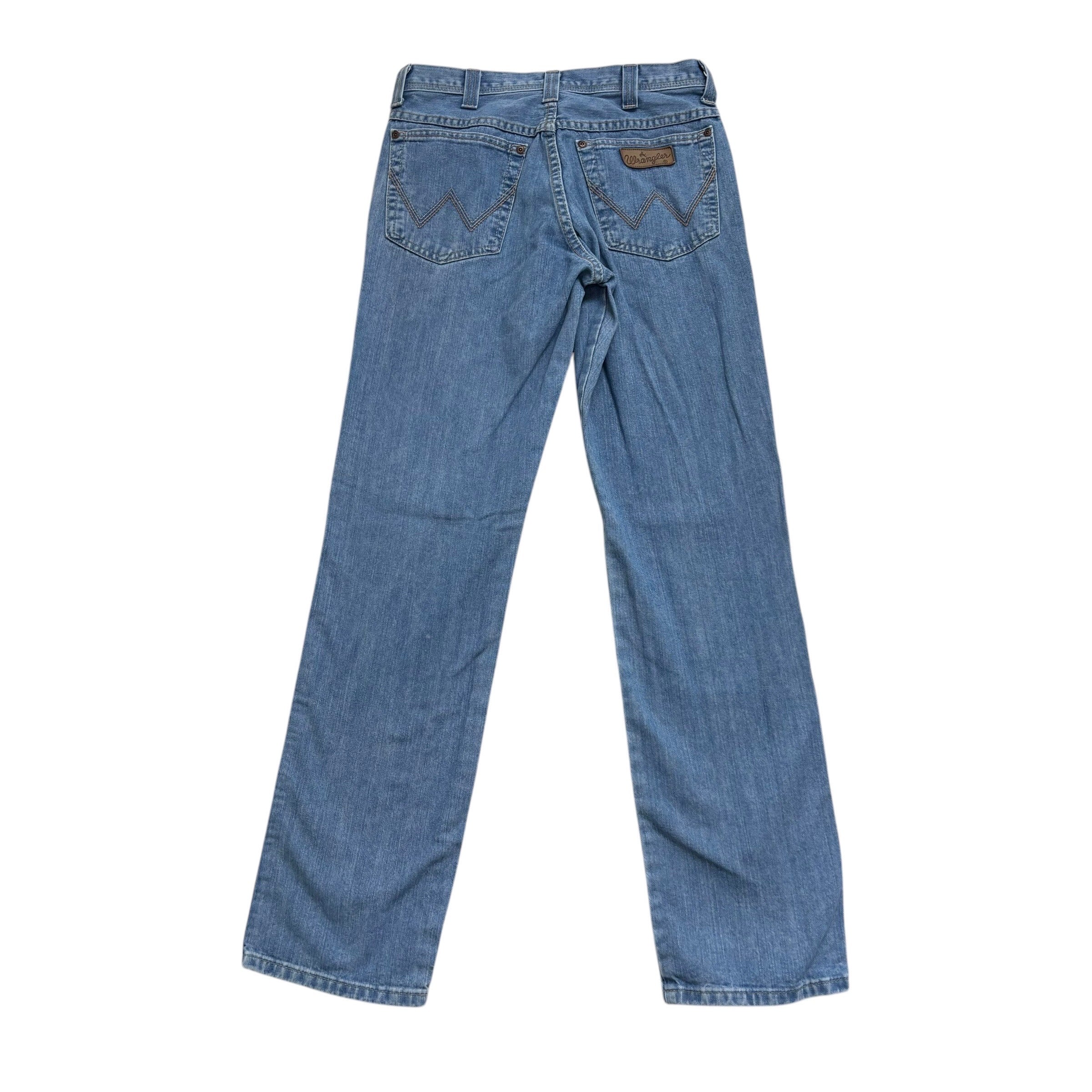 Wrangler Texas Jeans W30 L34 Mens Light Blue Regular Straight Fit Denim (F)