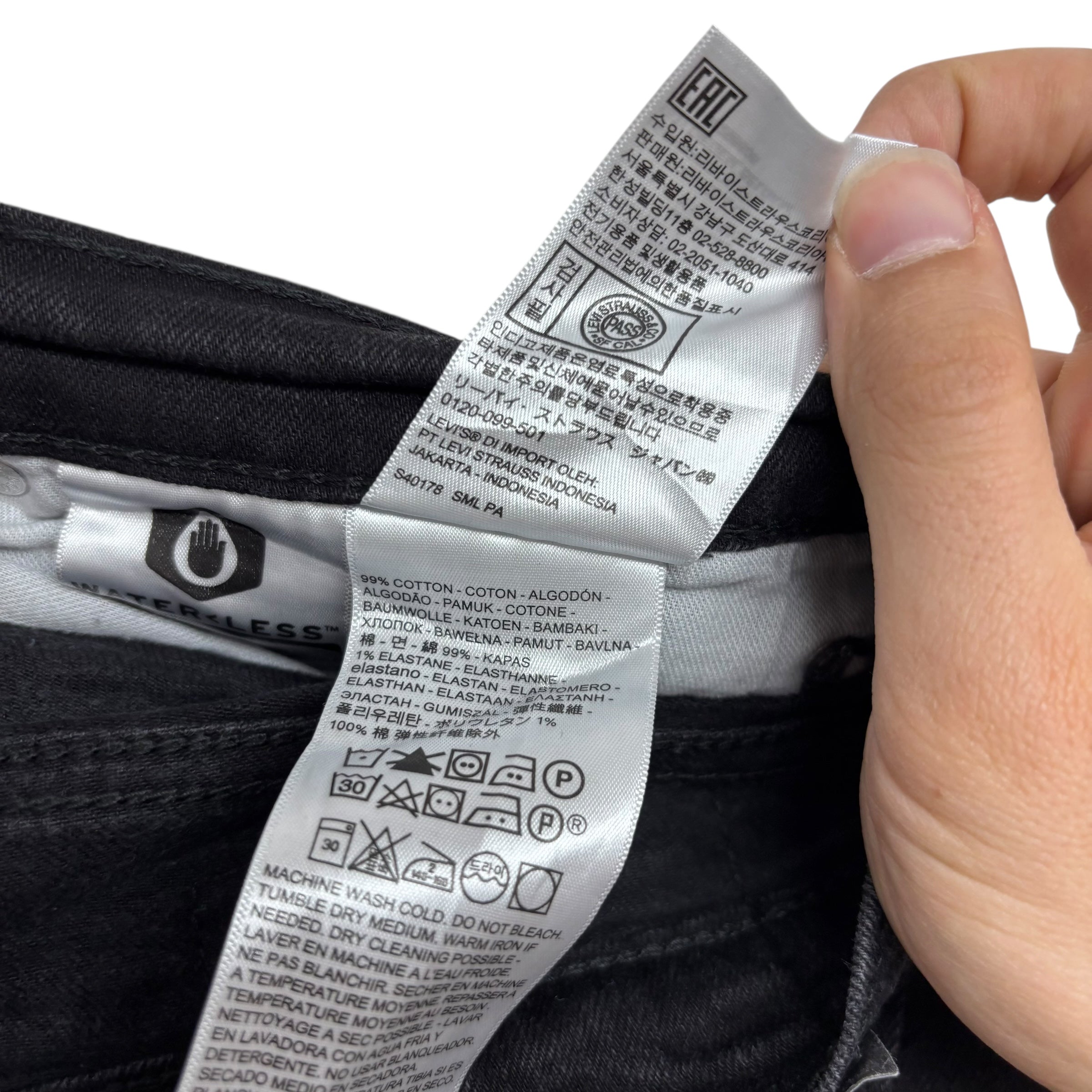 Levis 541 Jeans W38 L36 Mens Black Athletic Tapered Fit Stretch Denim