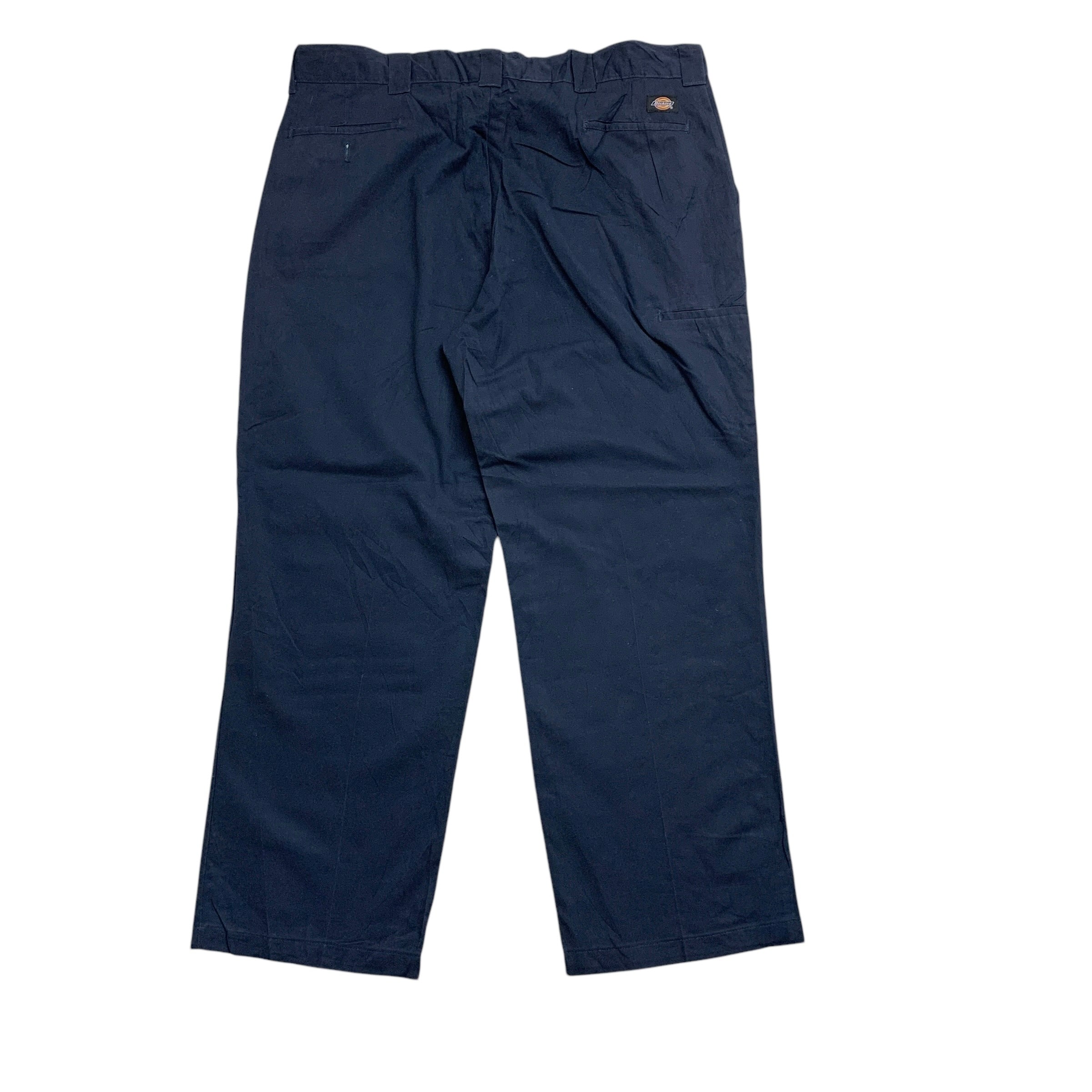 Dickies Trousers W42 L32 Mens Navy Blue Pants Relaxed Straight Fit Workwear
