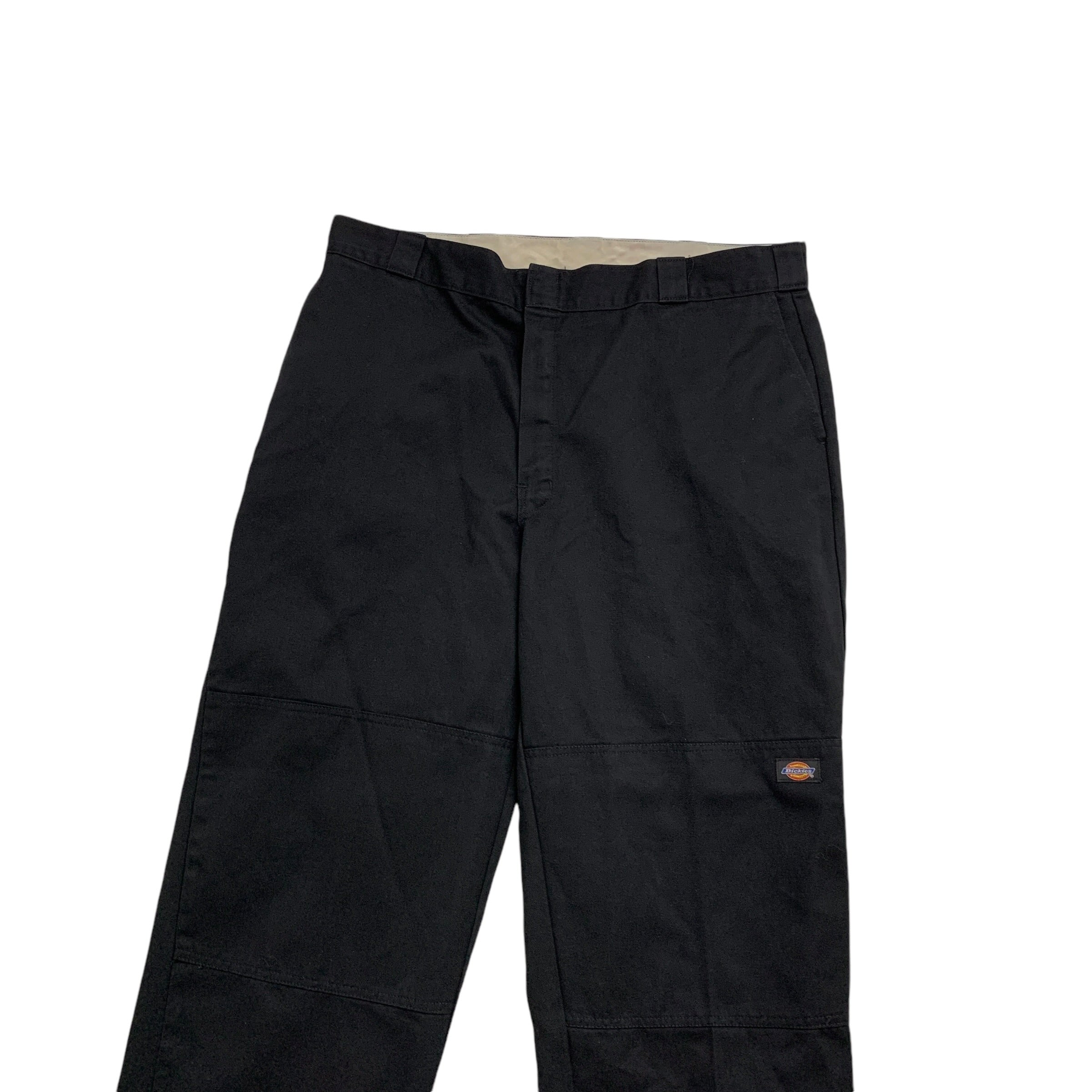 Dickies Double Knee Trousers W40 L32 Mens Black Pants Baggy Relaxed Fit Workwear