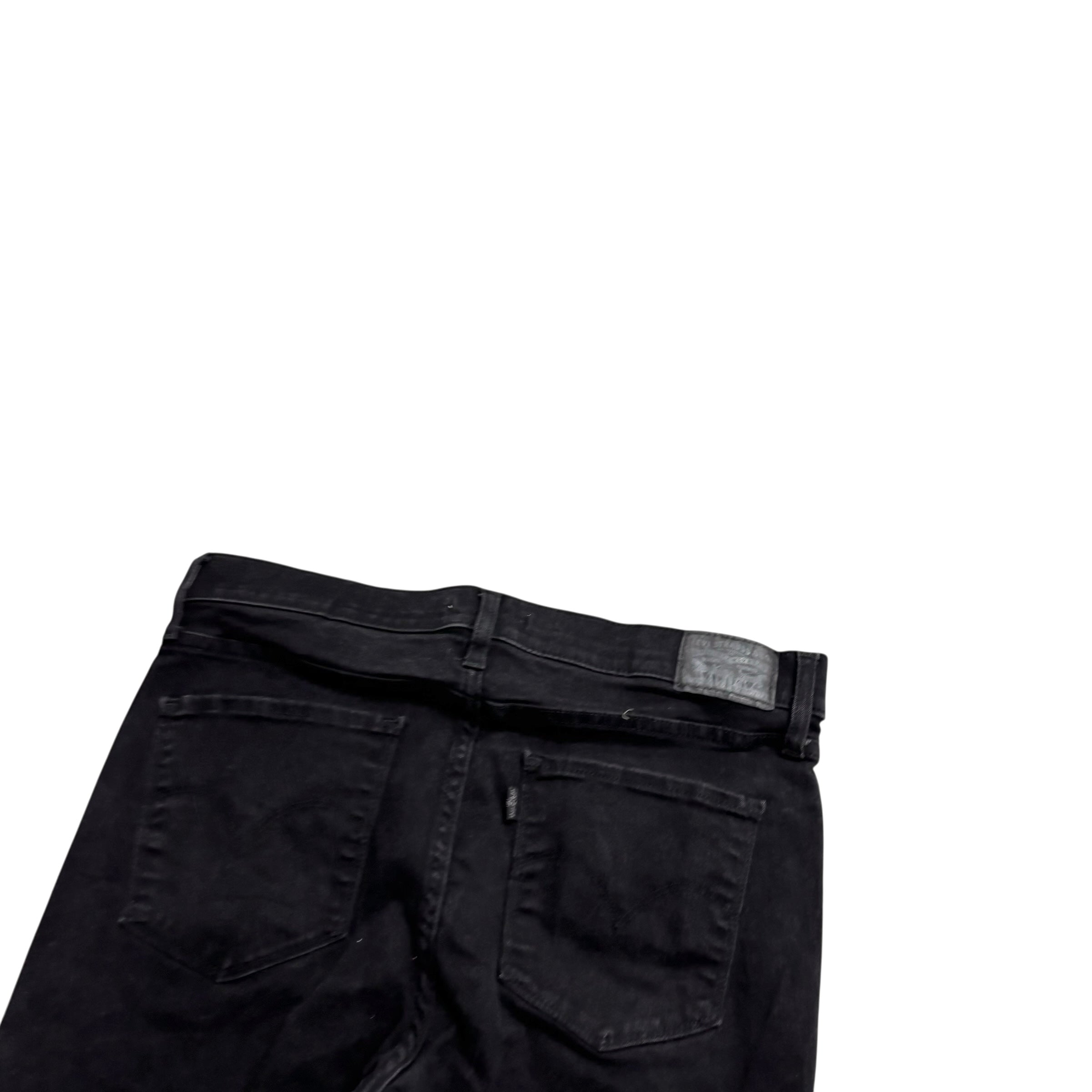 Levis 720 Jeans W32 L29 Womens Black High Rise Super Skinny Stretch Denim (E)