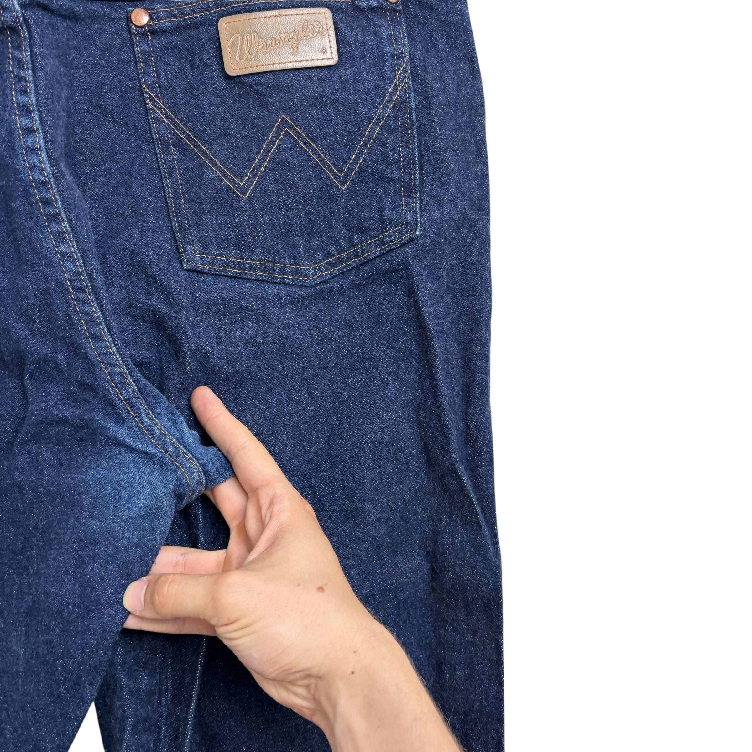 Wrangler Jeans Cowboy Cut W42 L30 Mens Dark Blue 947 Bootcut Fit Denim (F)