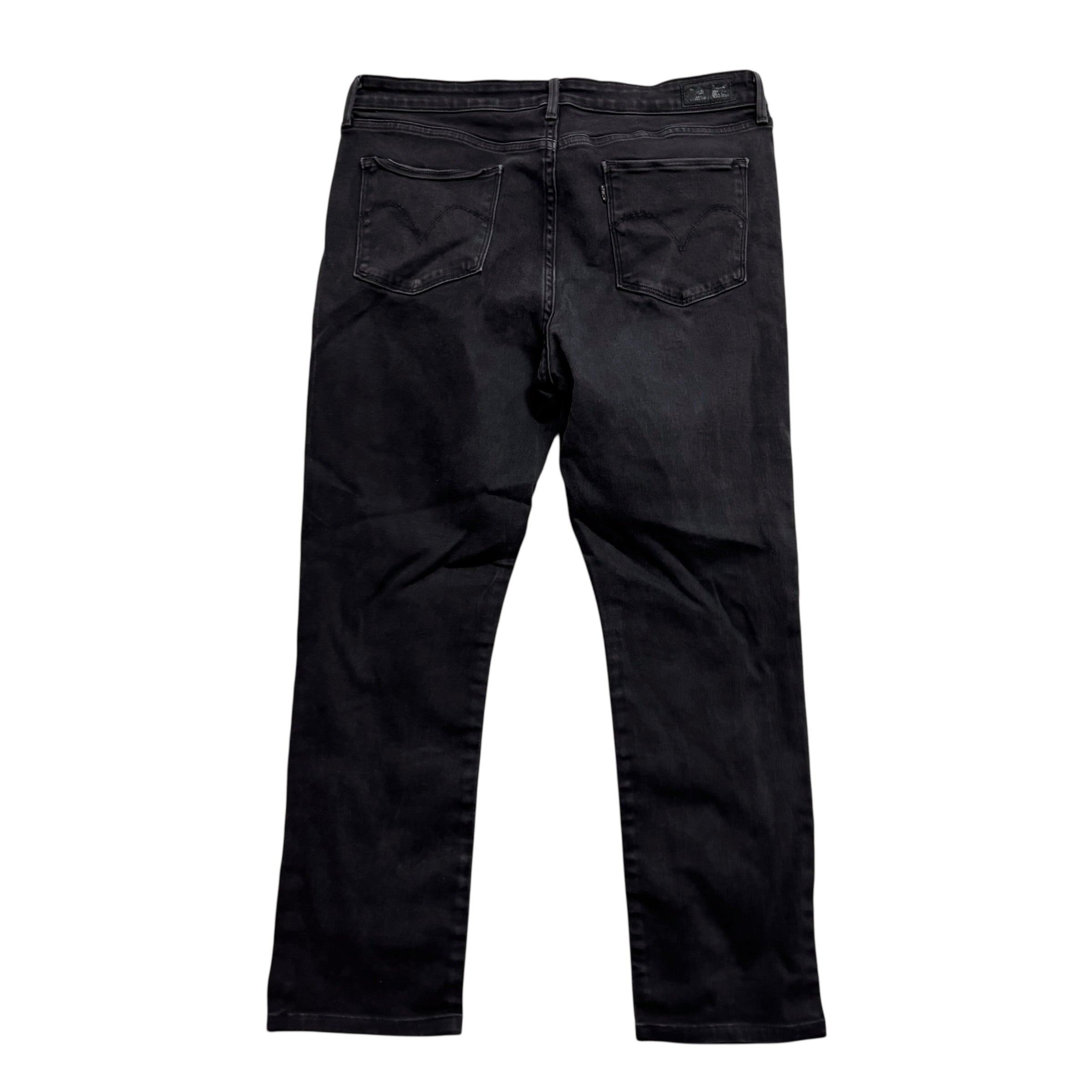 Levis Jeans W33 L27 Womens Mid Rise Skinny Fit Black Stretch Denim