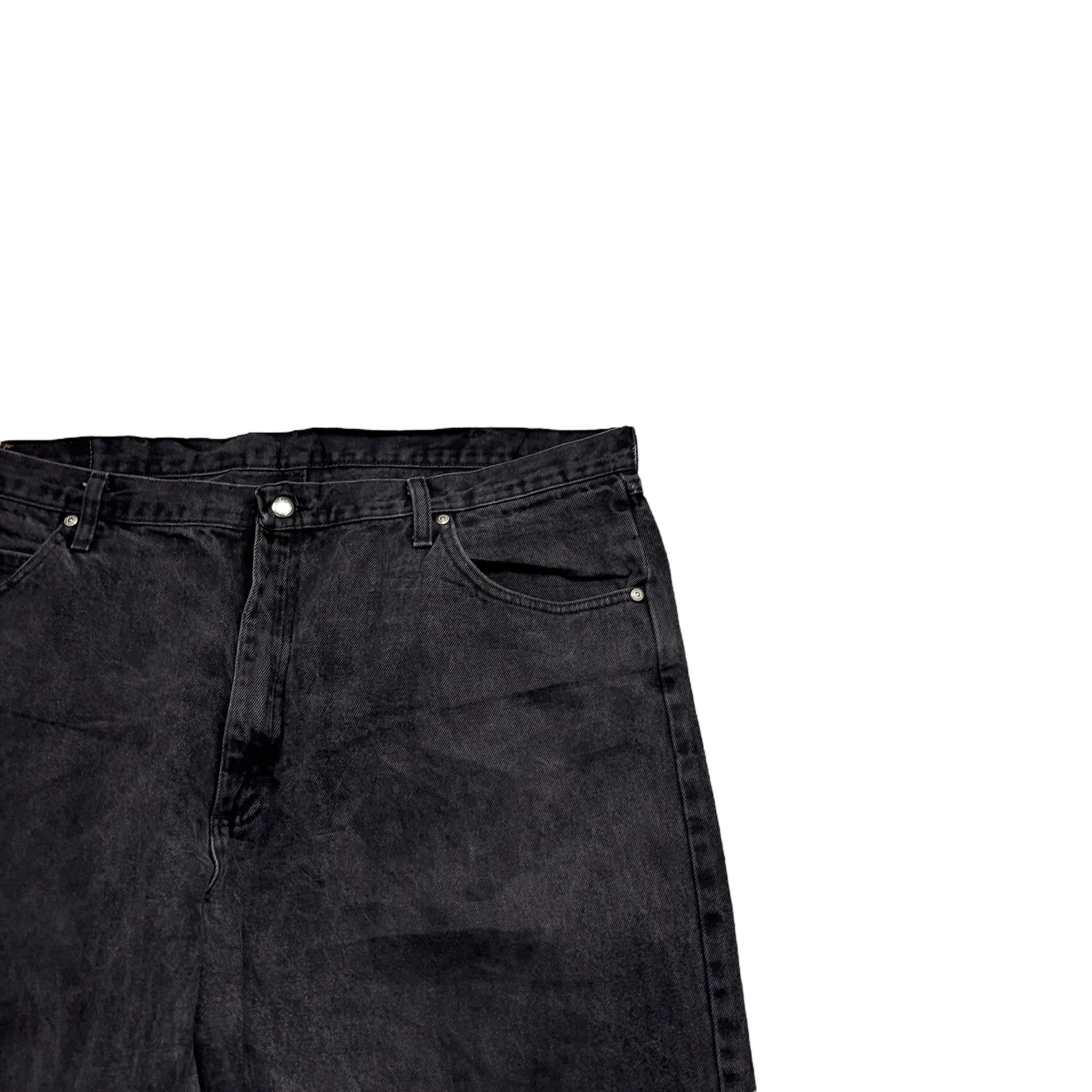 Wrangler Jeans W42 L32 Mens Black Relaxed Straight Fit Baggy Denim