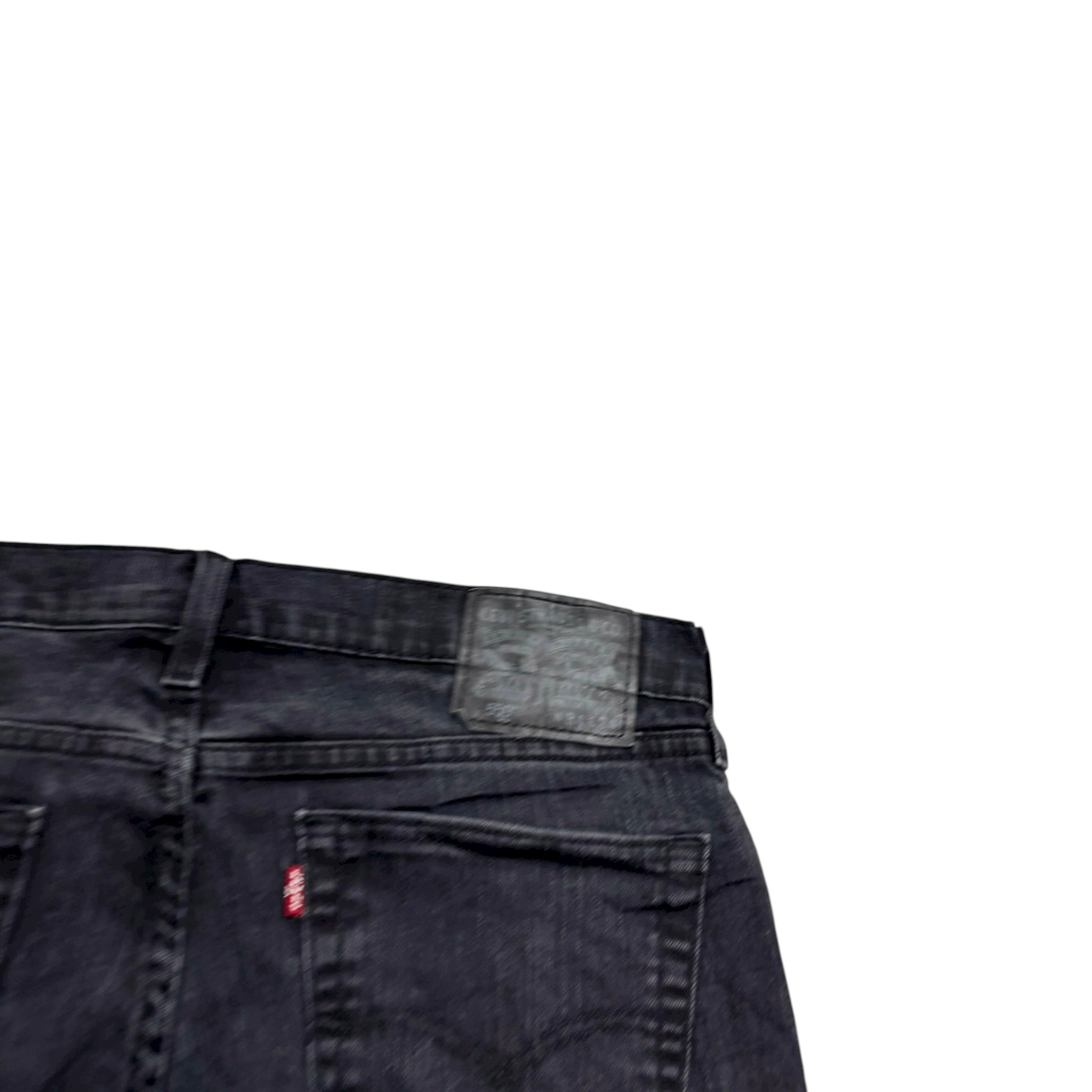 Levis 559 Jeans W36 L33 Mens Black Regular Straight Fit Stretch Denim