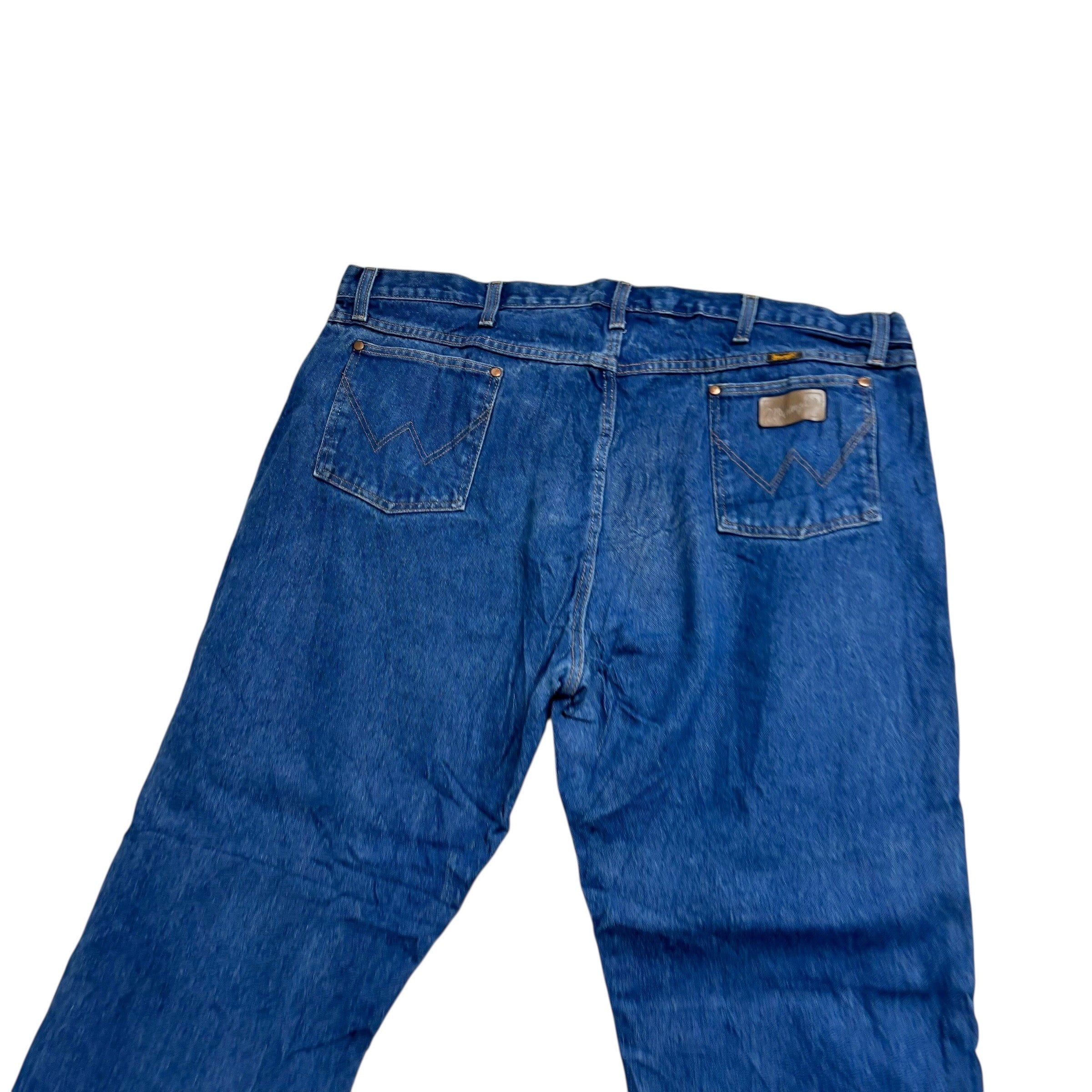 Wrangler Jeans Cowboy Cut W46 L32 Mens Mid Blue 13MWZ Original Fit Denim