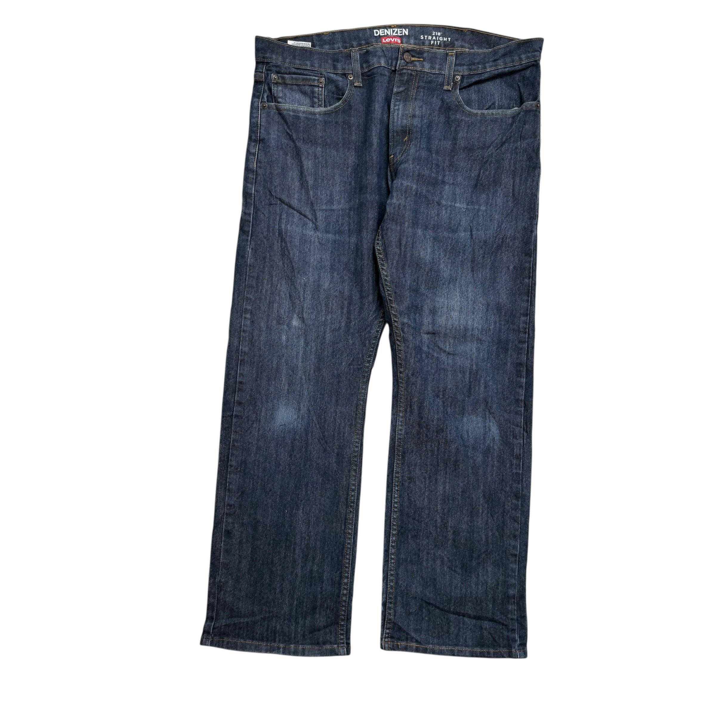 Levis Denizen Jeans W38 L30 Mens Dark Blue Regular Straight Fit Stretch Denim