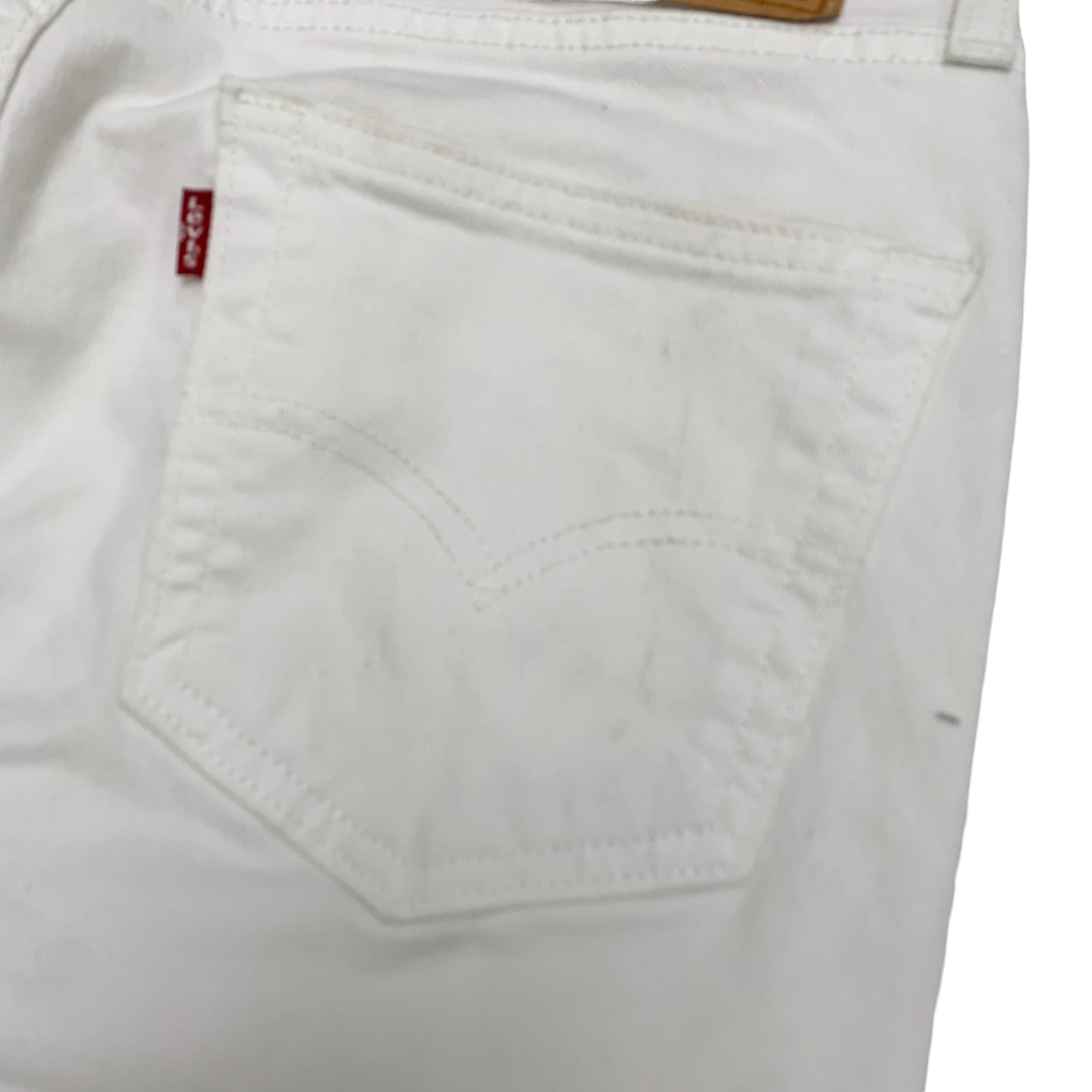 Levis 511 Jeans W31 L32 Mens White Slim Fit Stretch Denim