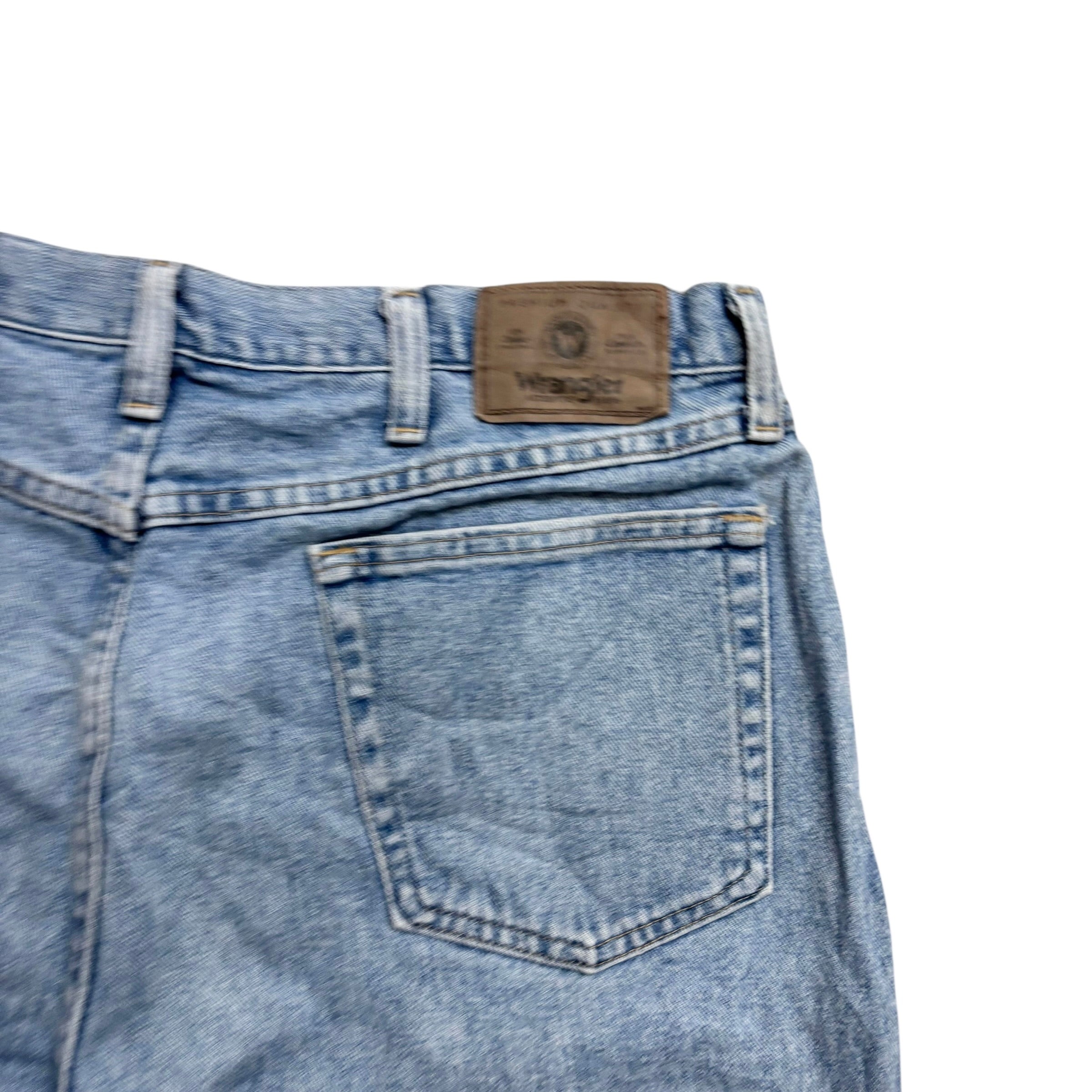 Wrangler Baggy Jorts W38 Mens Denim Shorts Light Blue Relaxed Fit