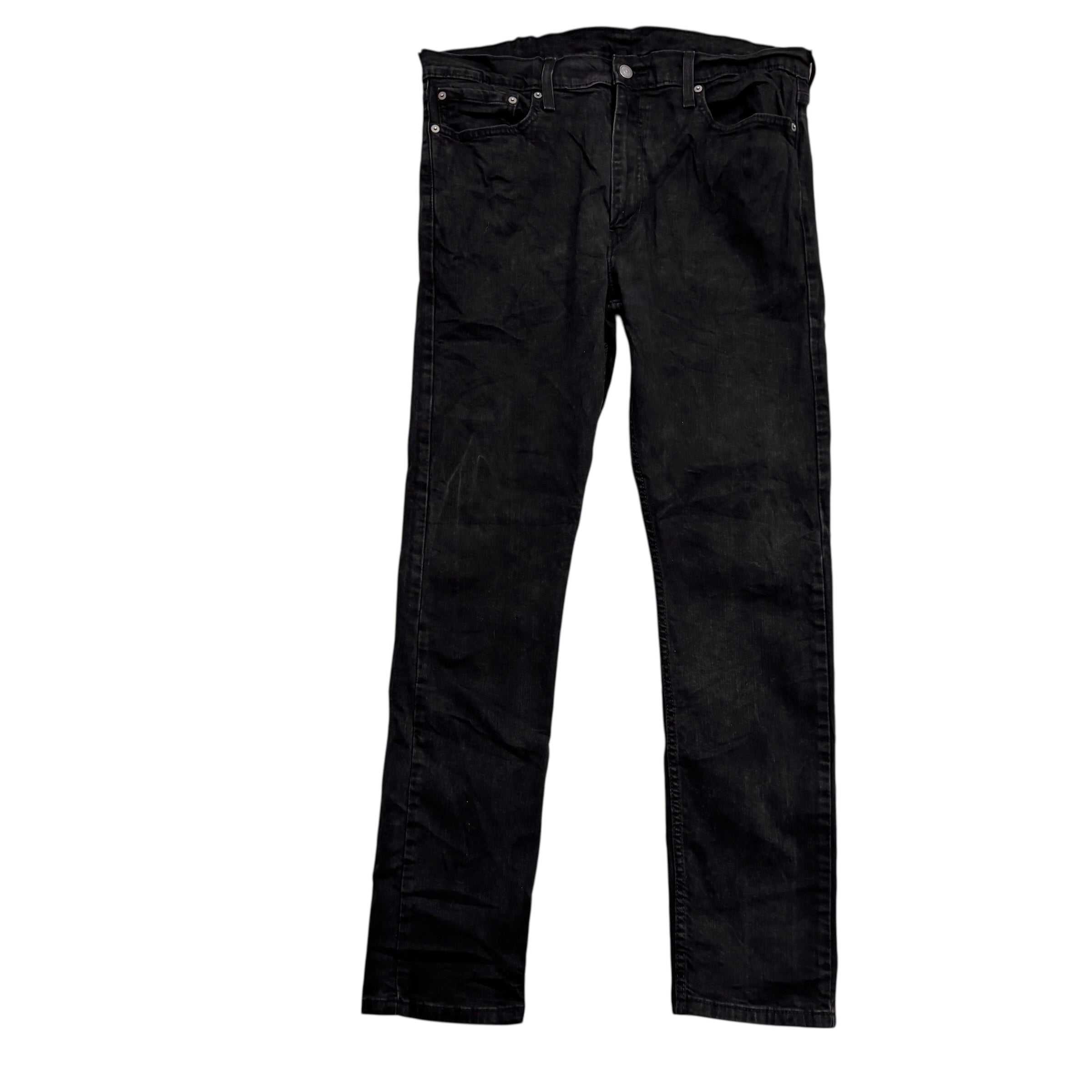 Levis 510 Jeans W36 L32 Mens Black Skinny Fit Stretch Denim (E)