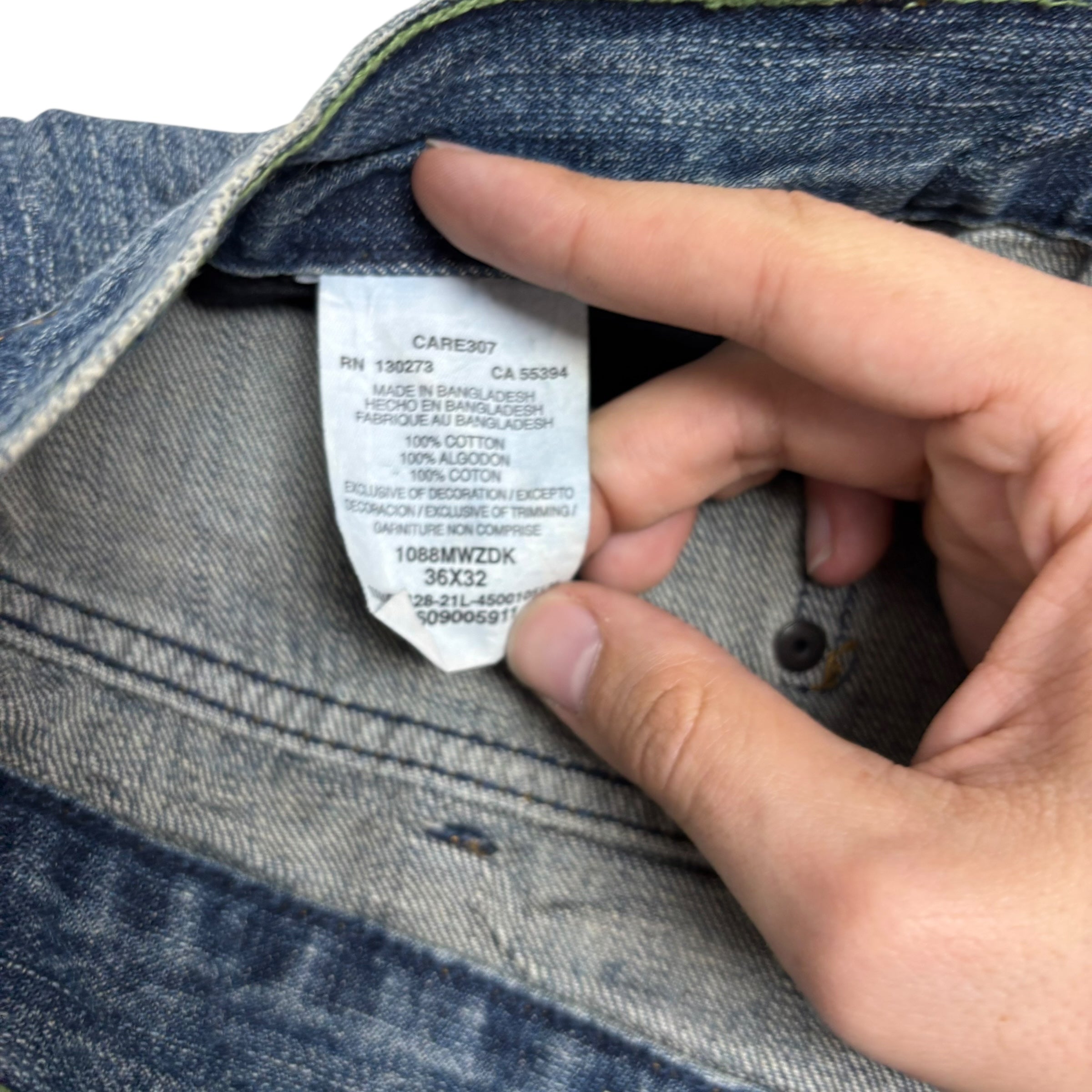 Wrangler Jeans W38 L34 Mens Dark Blue Regular Straight Fit Denim (E)