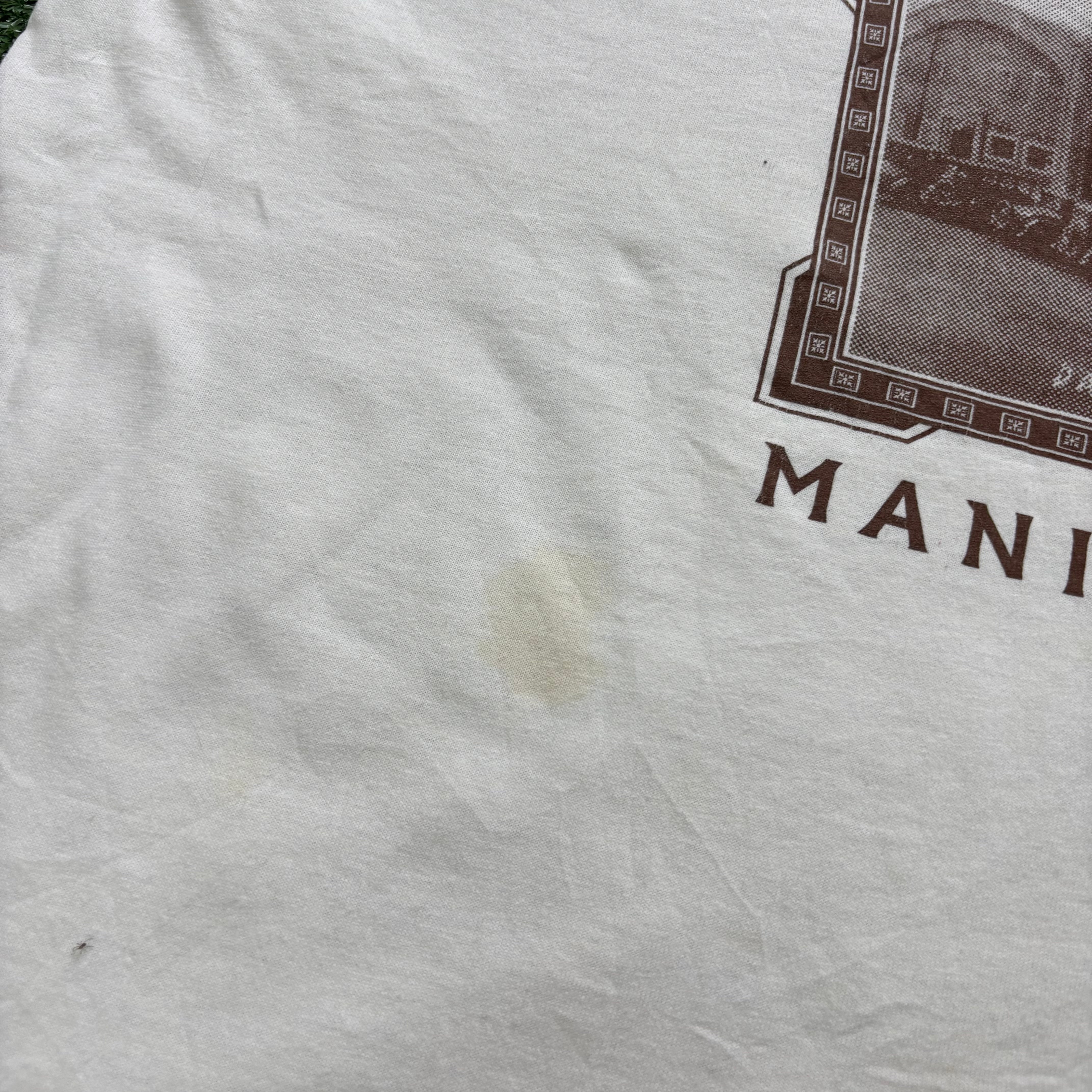 Vintage T Shirt Mens XL Beige Single Stitch Graphic Print 90s Dance (F)