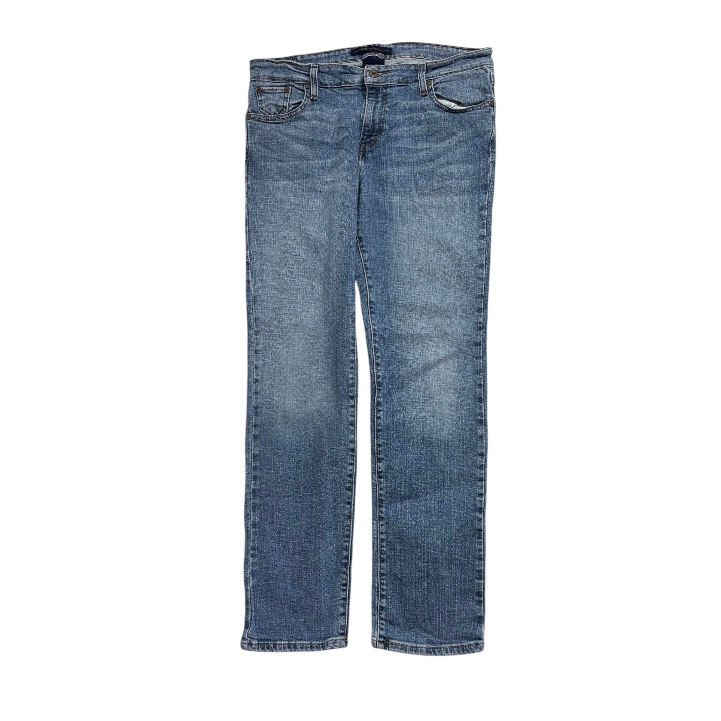 Levis Skinny Jeans W34 L31 Womens Mid Rise Mid Blue Vintage Stretch Denim (E)