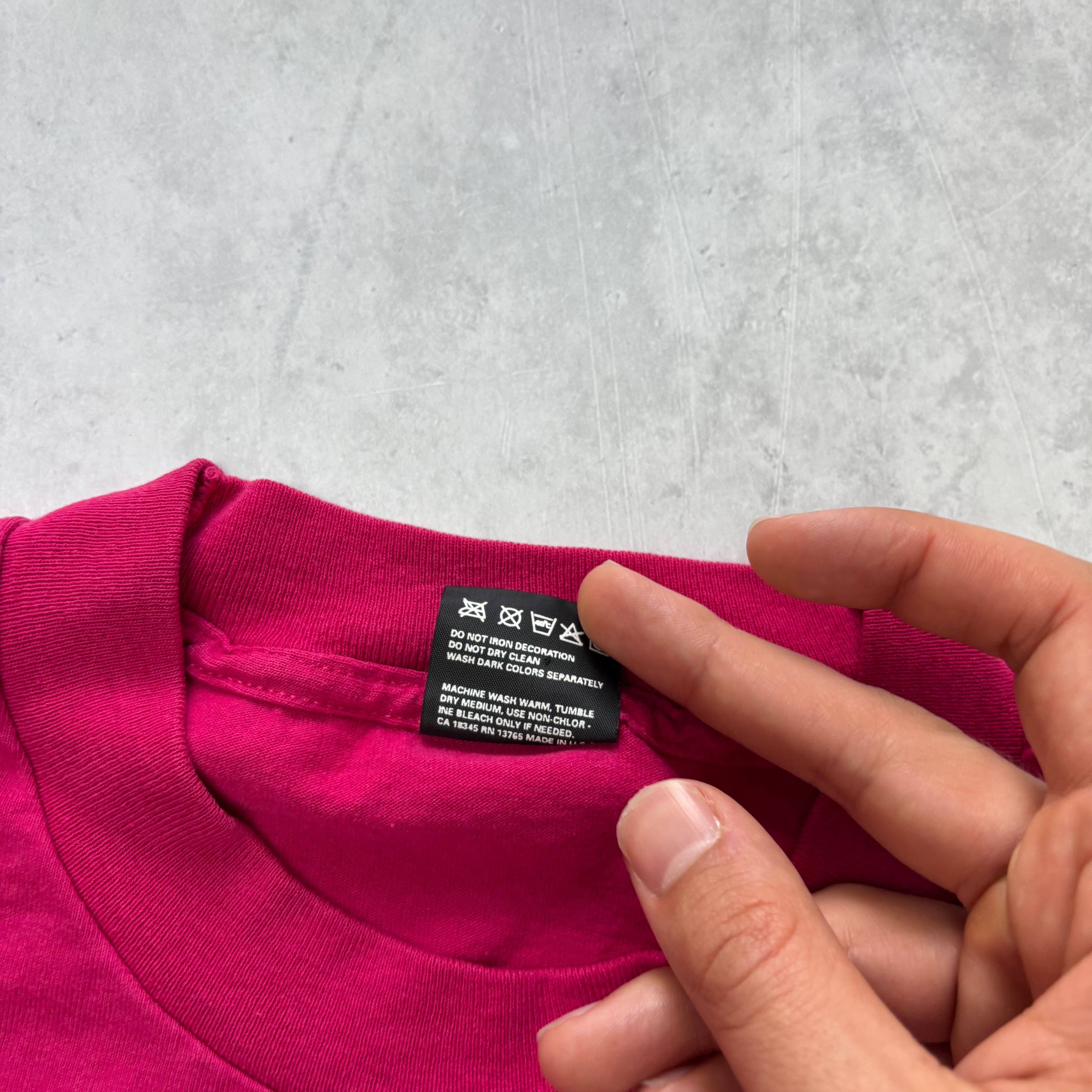 Vintage T Shirt Mens XL Pink Single Stitch Graphic Print 90s USA (E)