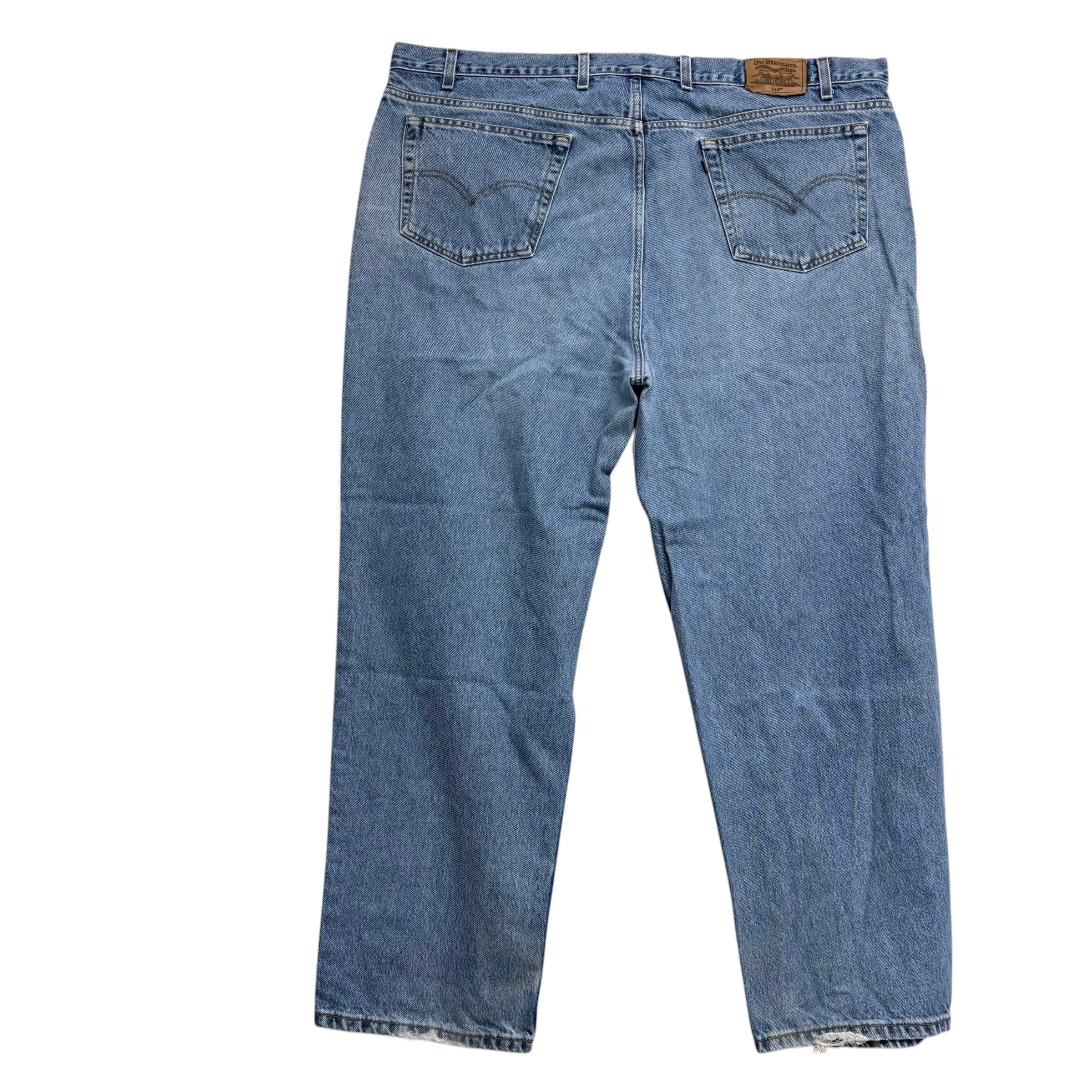 Levis 540 Jeans W46 L30 Mens Light Blue Baggy Relaxed Straight Fit Vintage (F)