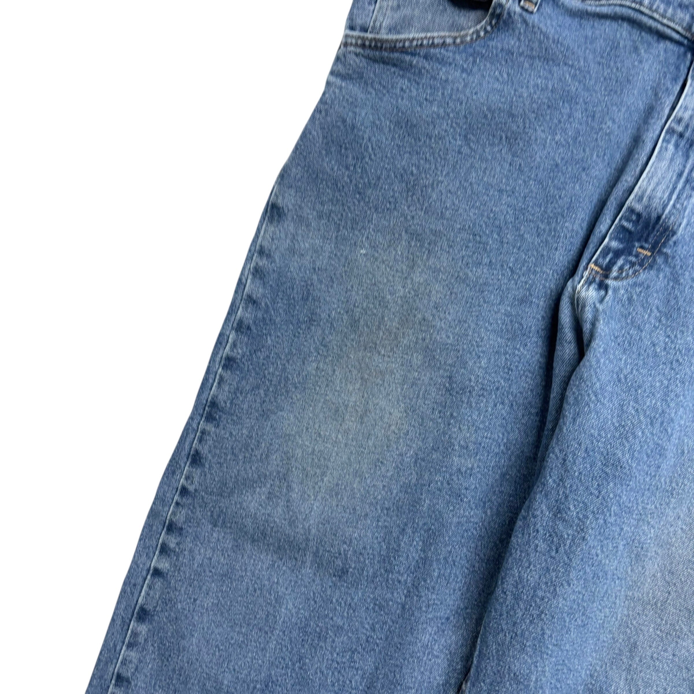 Wrangler Jeans W42 L32 Mens Mid Blue Regular Straight Fit Stretch Denim (F)