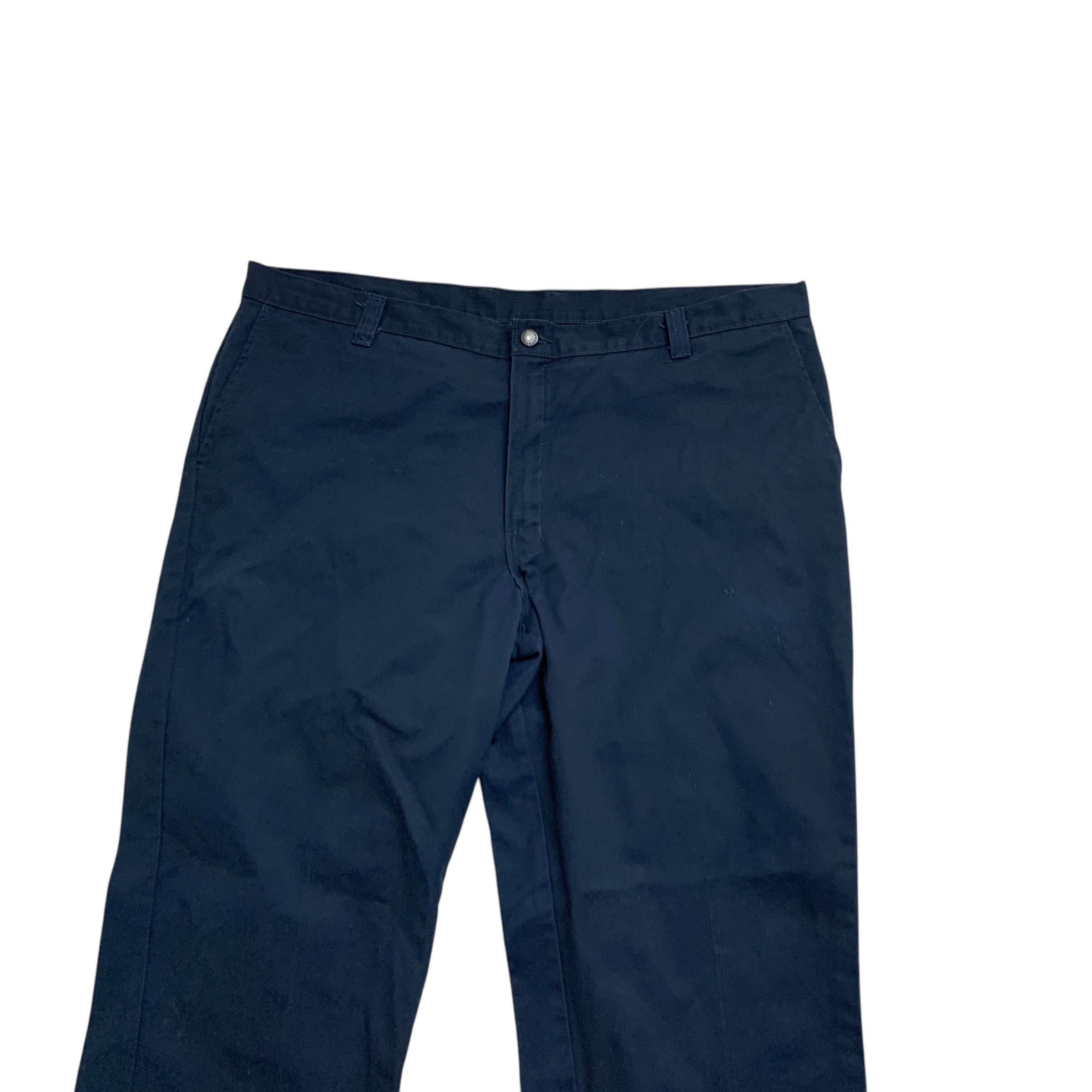 Dickies Trousers W44 L30 Mens Navy Blue Pants Relaxed Straight Fit Workwear