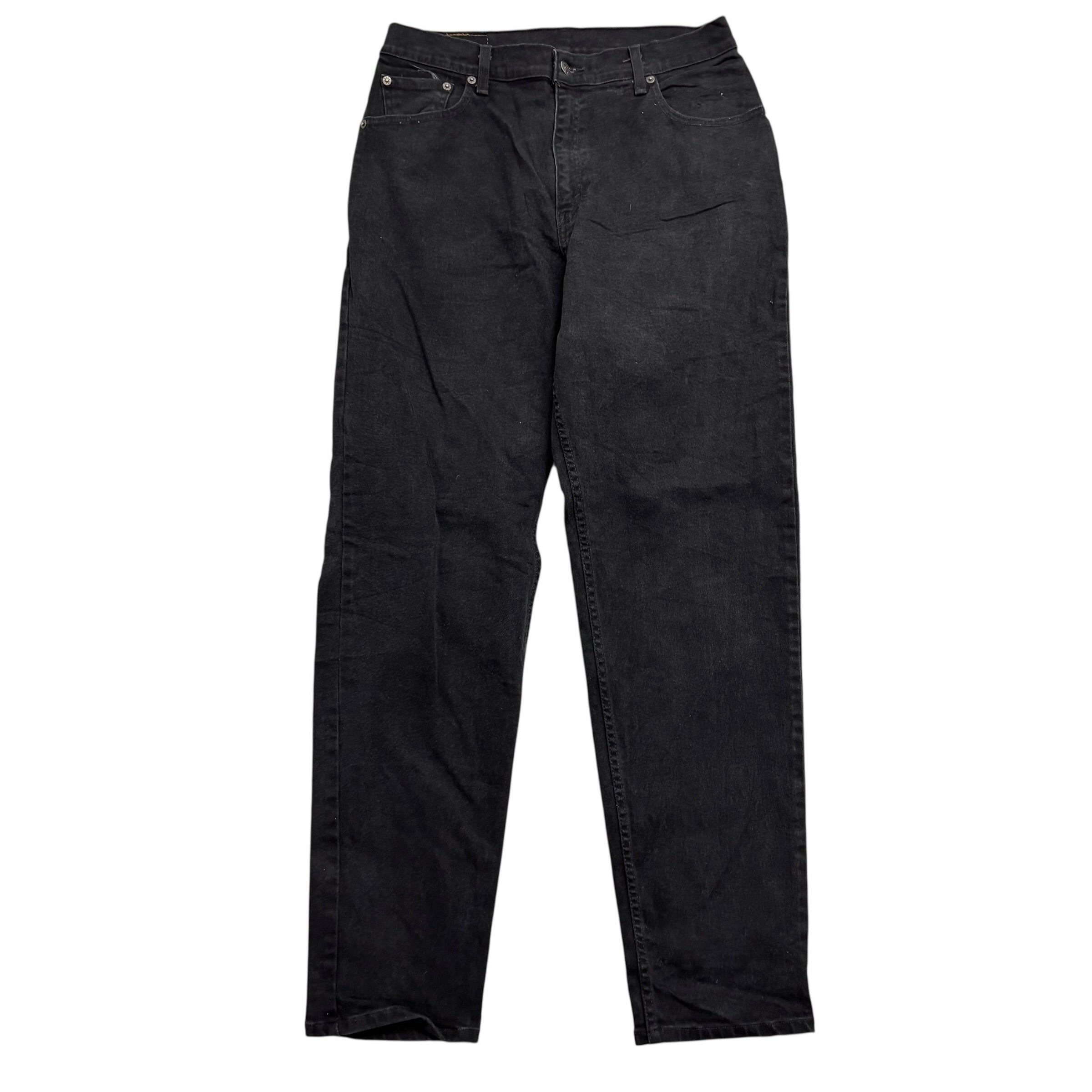 Levis 550 Jeans W30 L34 Womens Black Relaxed Tapered Fit Vintage Stretch