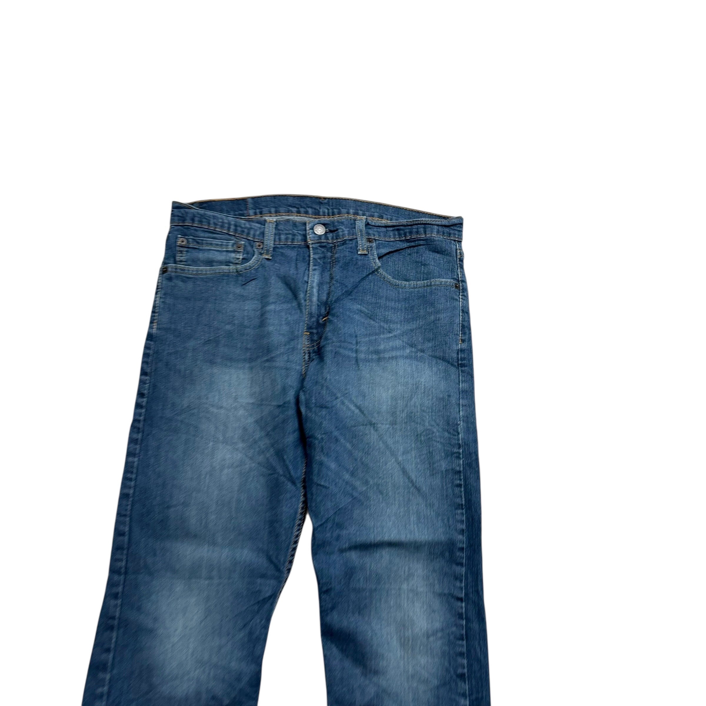 Levis 502 Jeans W34 L31 Mens Dark Blue Regular Tapered Fit Stretch Denim