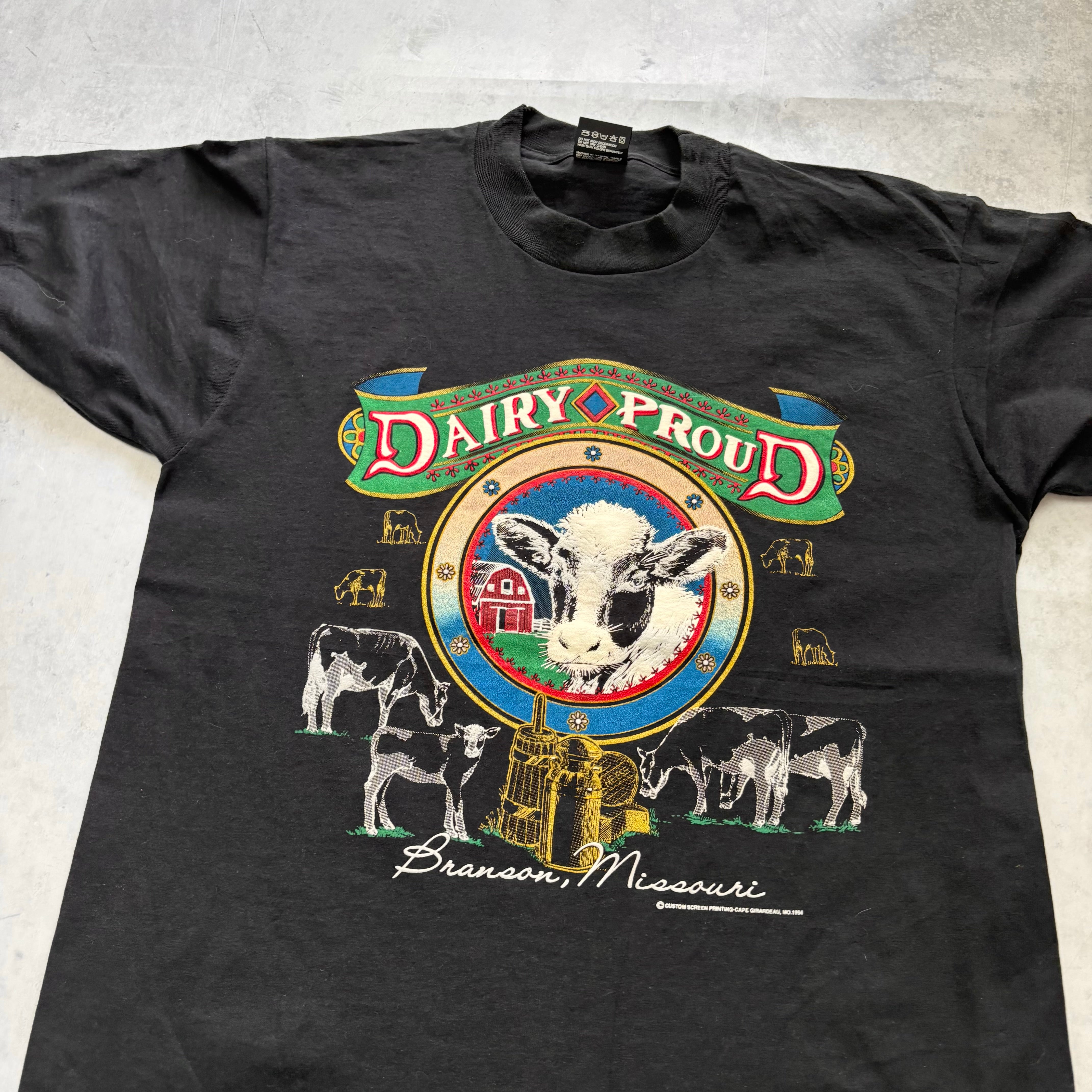 Vintage T Shirt Mens Medium Black Single Stitch Graphic Print 90s USA (E)