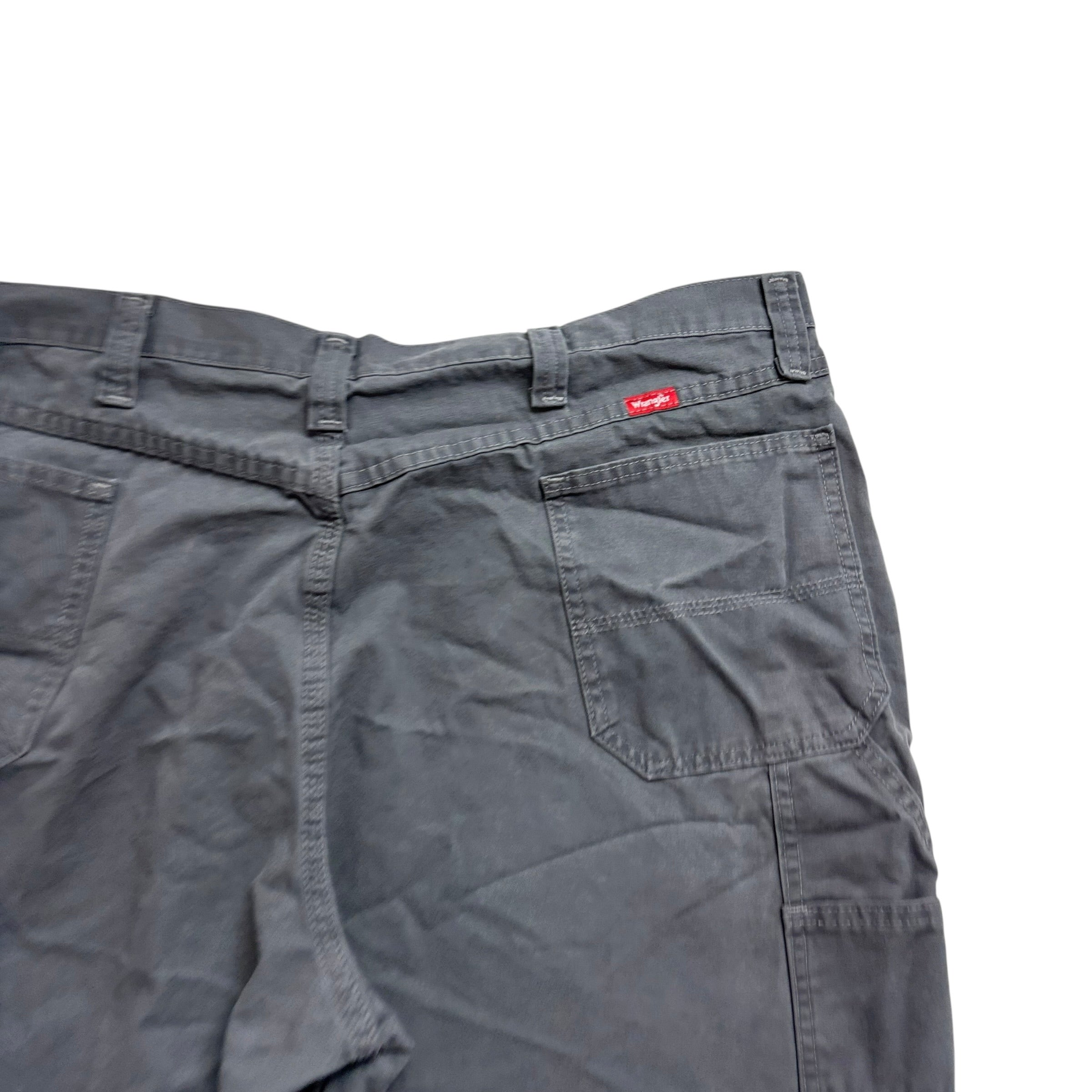 Wrangler Baggy Jorts W44 Mens Canvas Shorts Grey Relaxed Fit (E)