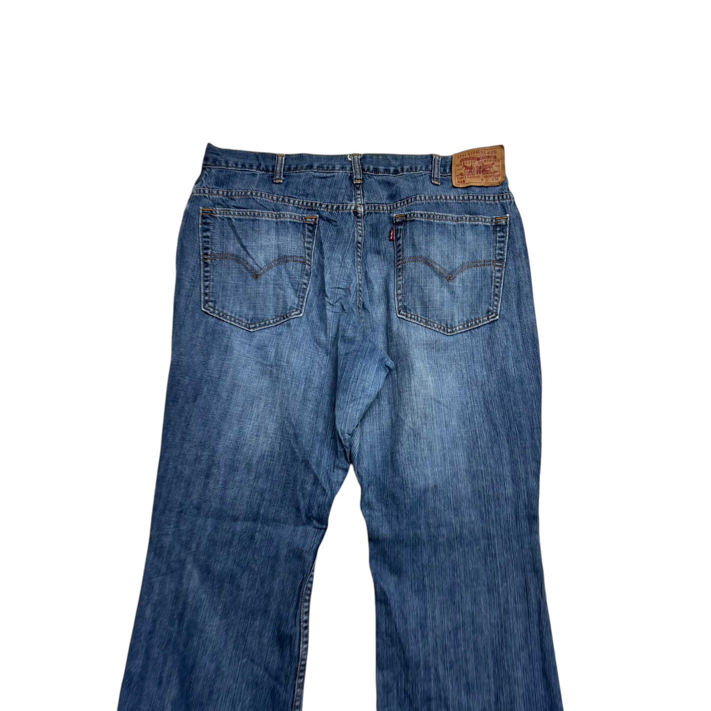 Levis 515 Jeans W38 L30 Womens Mid Blue Bootcut Fit Vintage Denim (E)