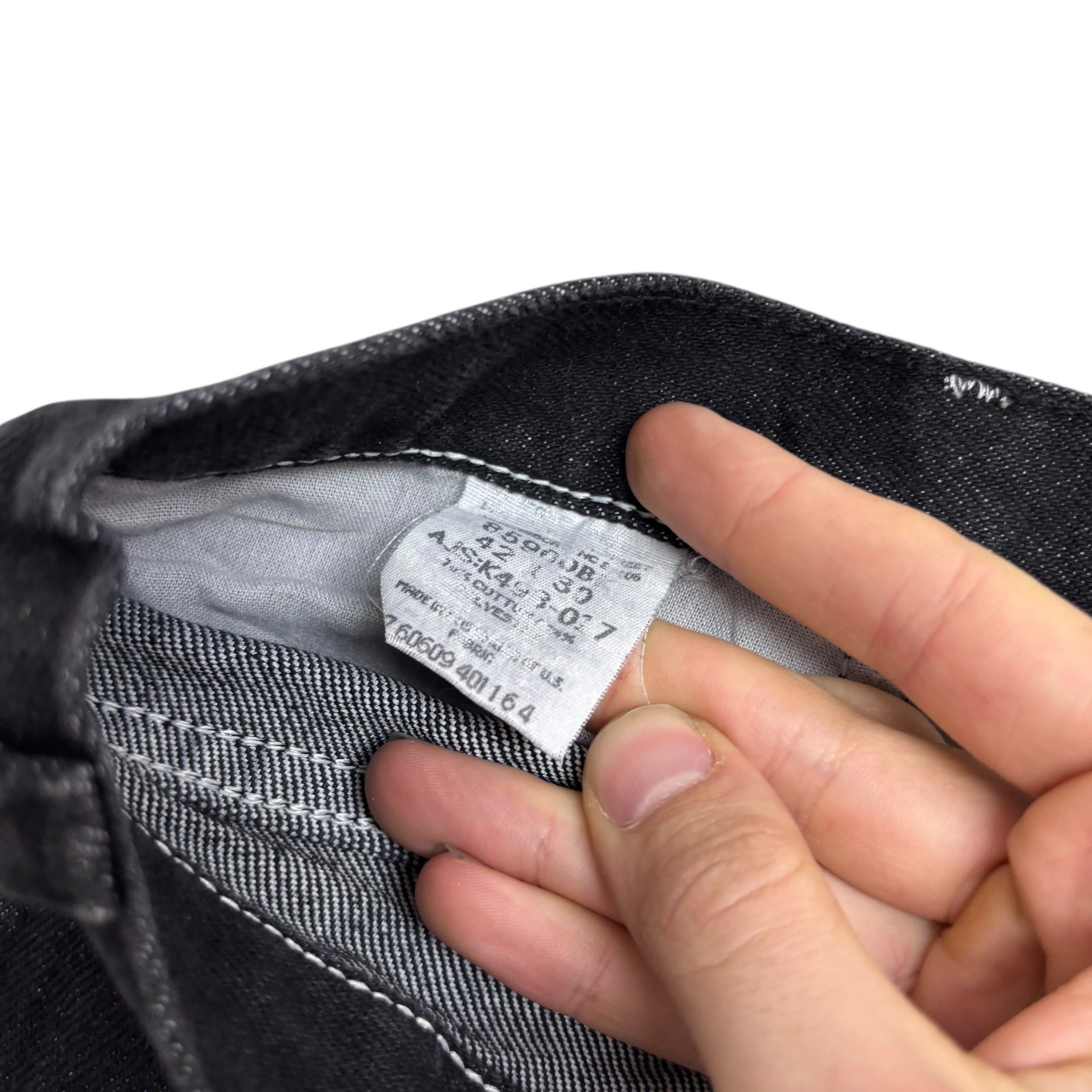 Wrangler Jeans W42 L30 Mens Black Relaxed Straight Fit Vintage Denim (E)