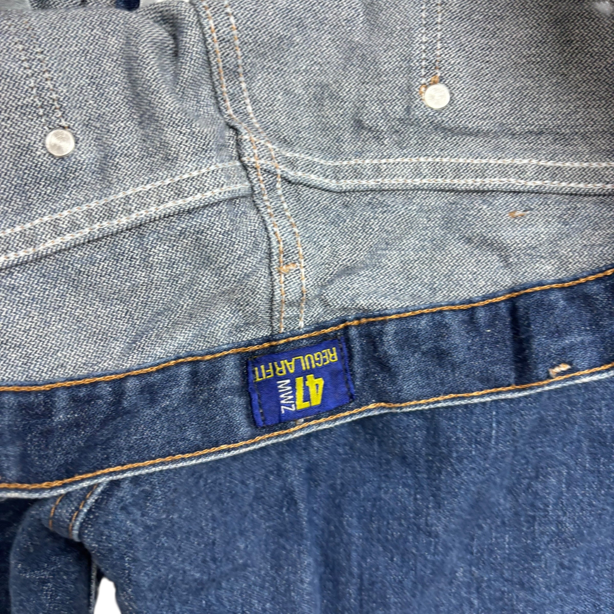 Wrangler Jeans Cowboy Cut W35 L32 Mens Dark Blue 47MWZ Original Fit Denim (E)