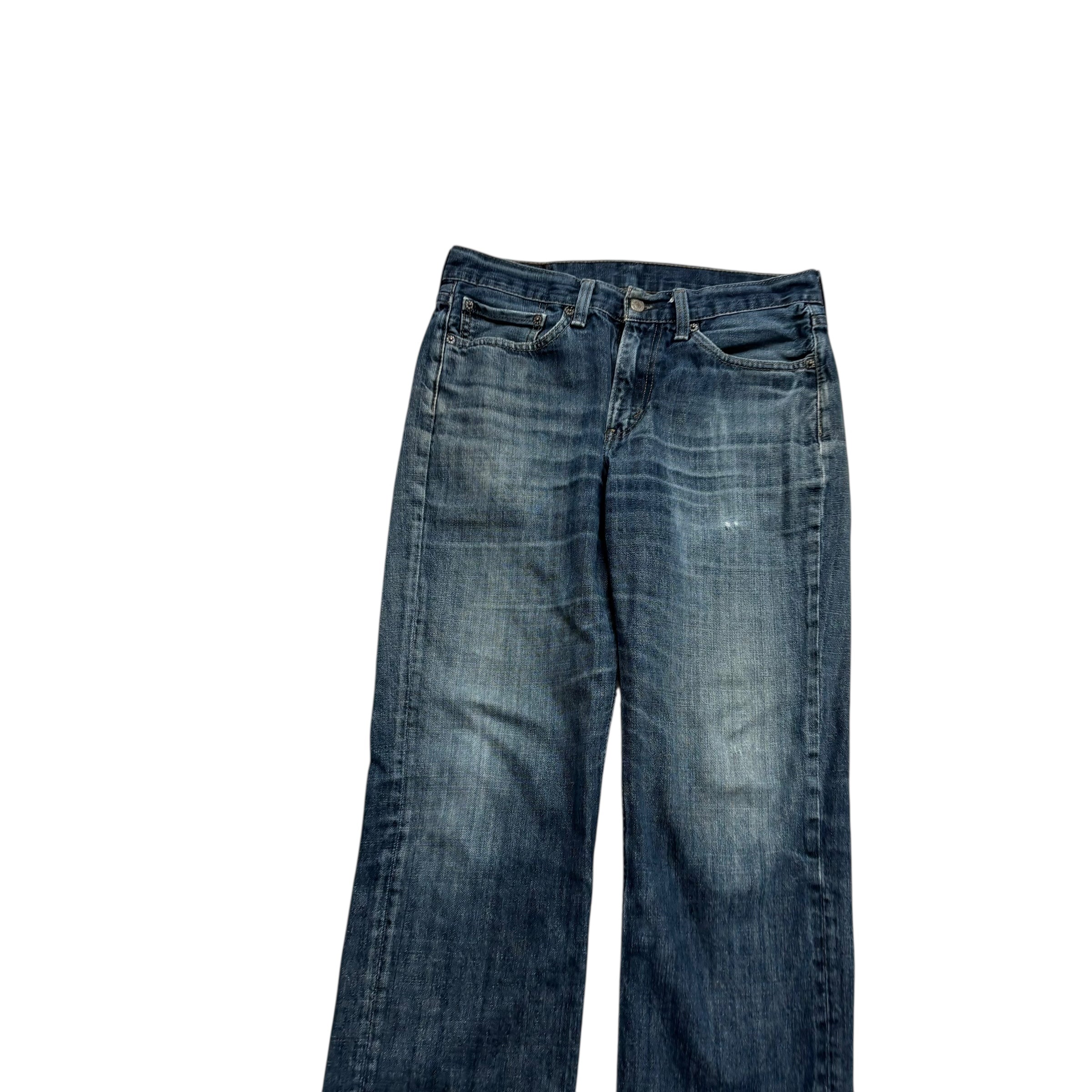 Levis 514 Jeans W32 L32 Mens Dark Blue Regular Straight Fit Denim (F)