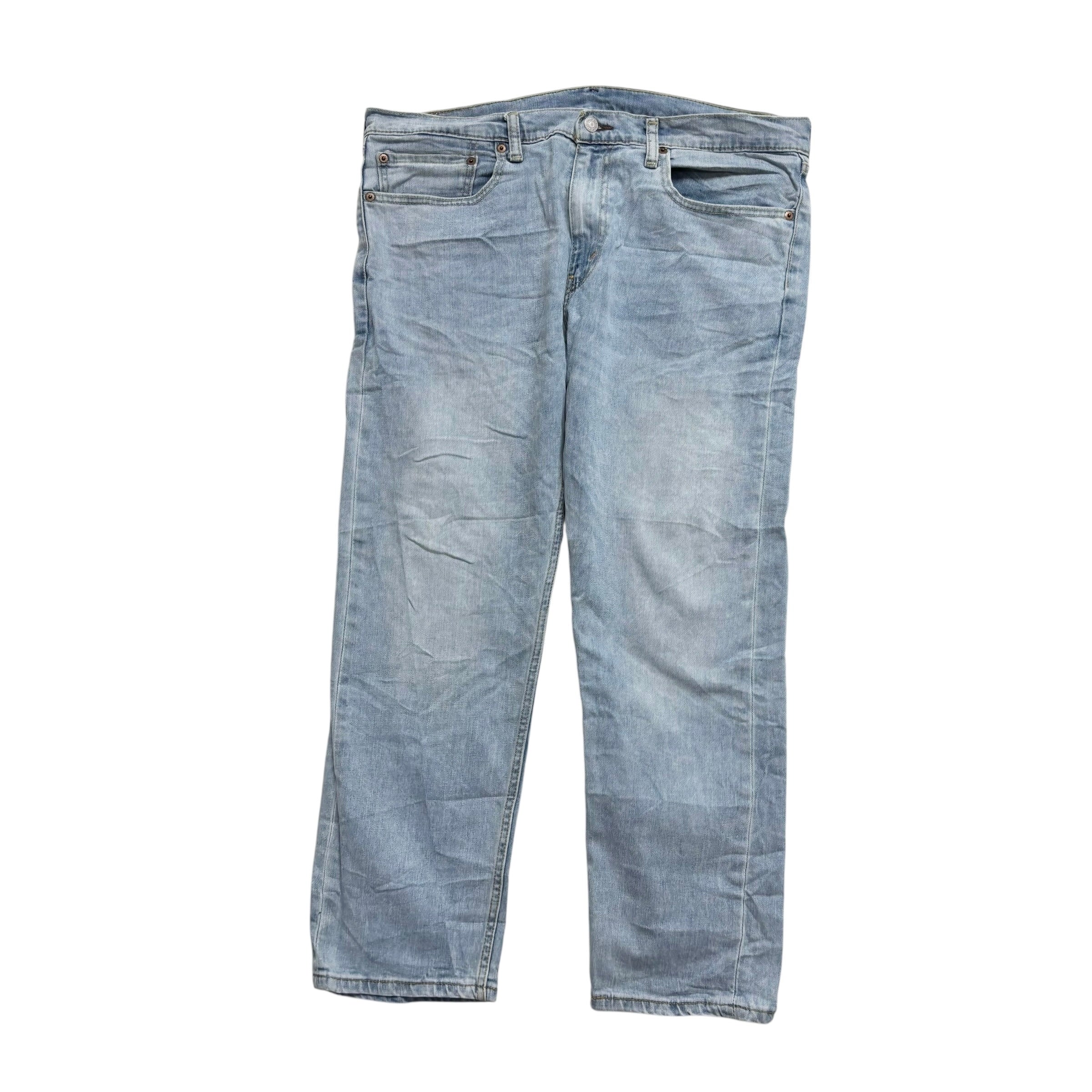Levis 502 Jeans W38 L29 Mens Light Blue Regular Tapered Fit Stretch Denim (E)